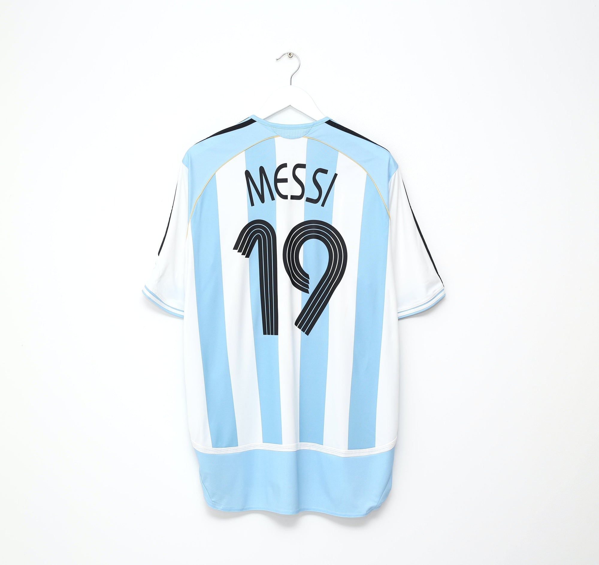 2005/07 MESSI #19 Argentina Vintage adidas Home Football Shirt (L) WC 2006