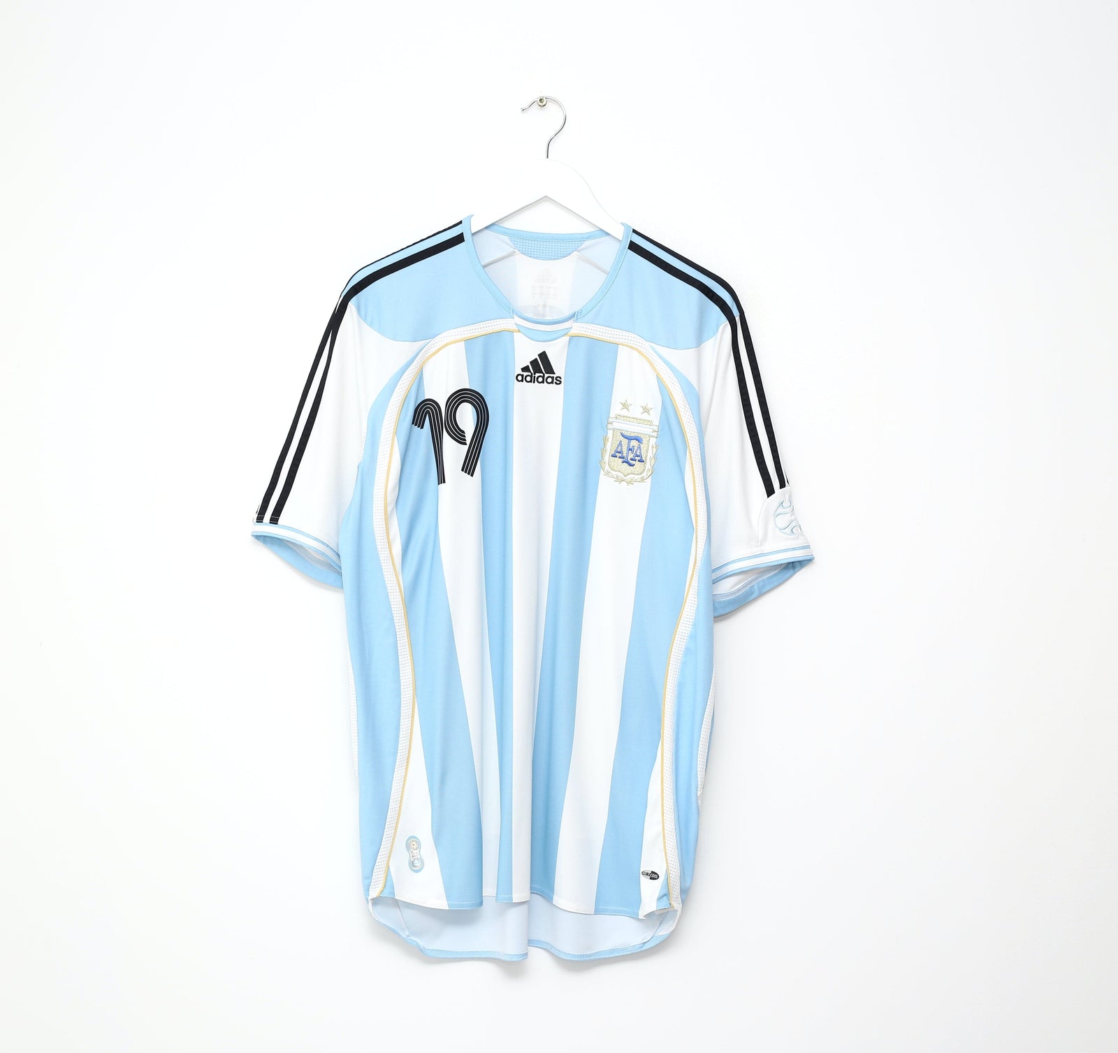2005/07 MESSI #19 Argentina Vintage adidas Home Football Shirt (L) WC 2006