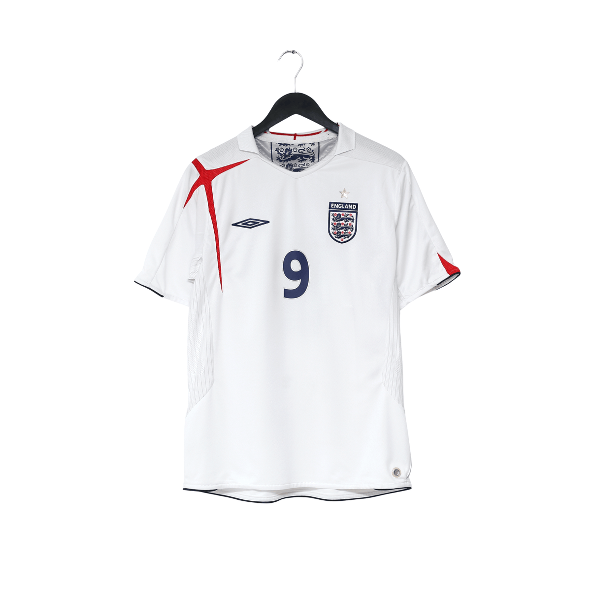 2005/07 ROONEY #9 England Vintage Umbro Home Football Shirt (L) World Cup 2006