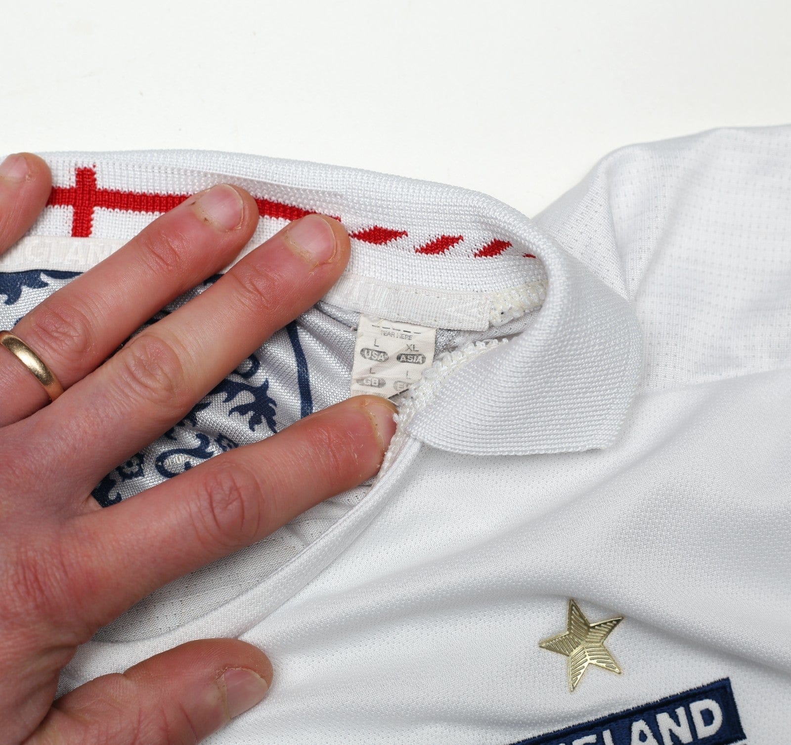 2005/07 ROONEY #9 England Vintage Umbro Home Football Shirt (L) World Cup 2006