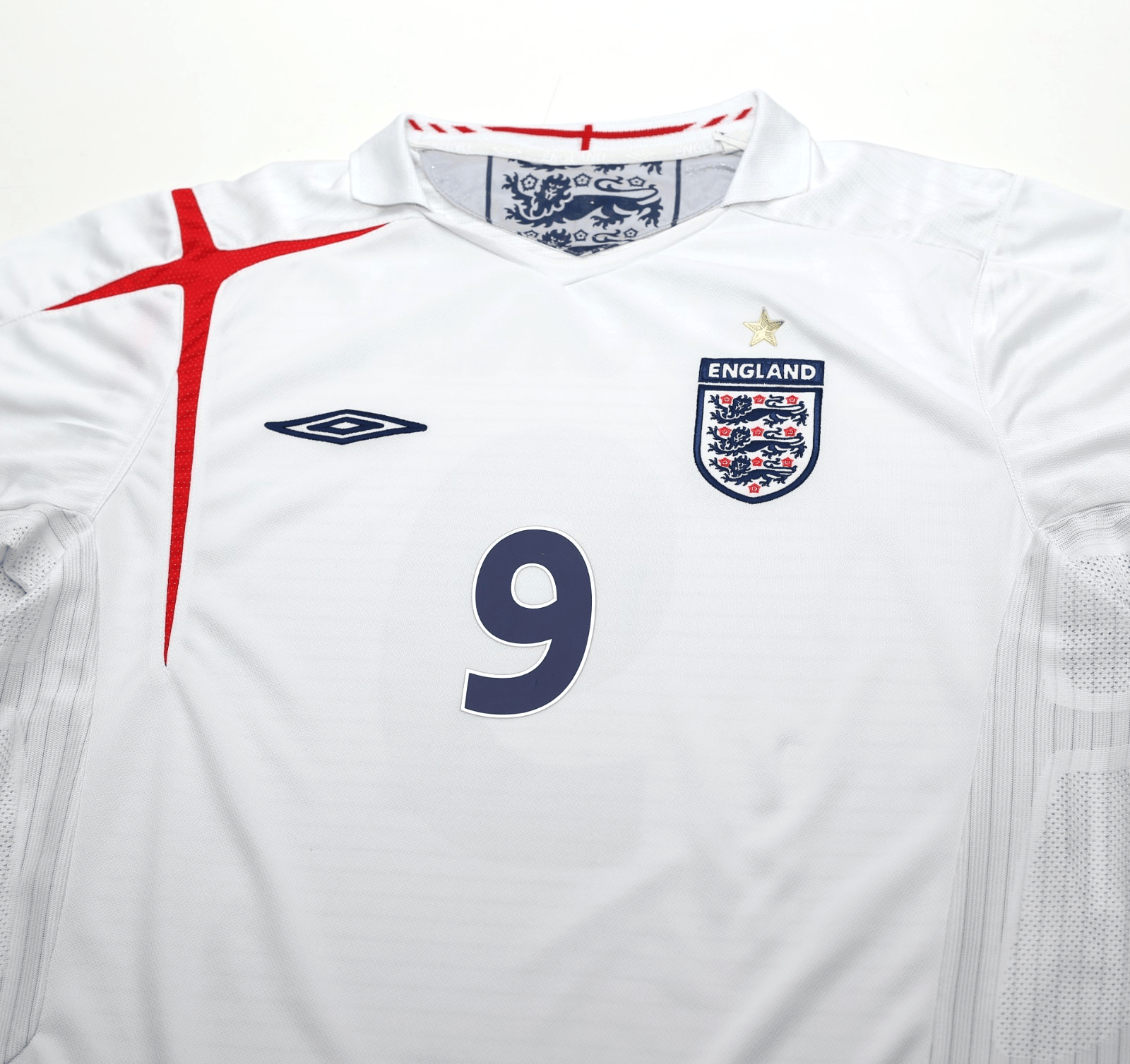 2005/07 ROONEY #9 England Vintage Umbro Home Football Shirt (L) World Cup 2006