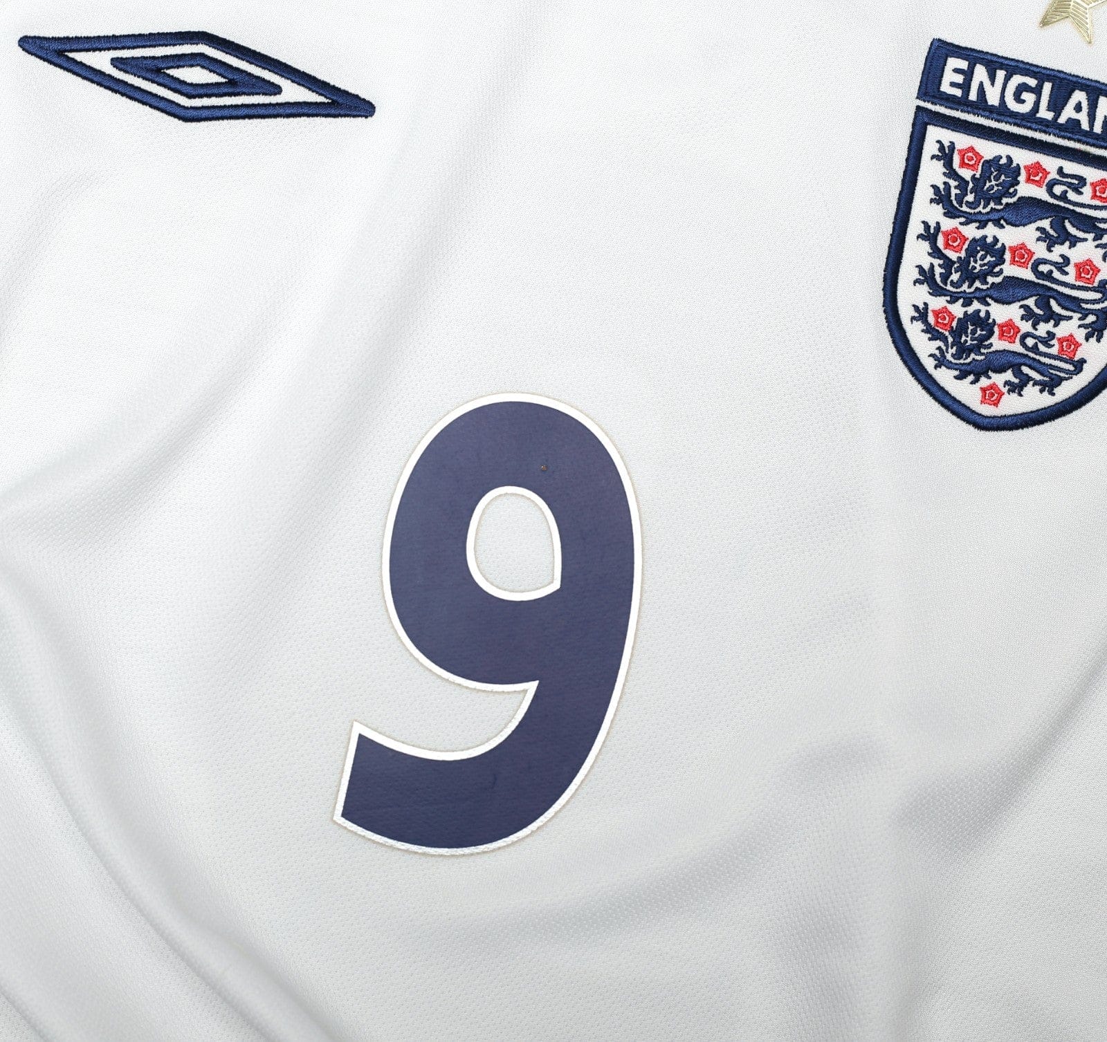 2005/07 ROONEY #9 England Vintage Umbro Home Football Shirt (L) World Cup 2006