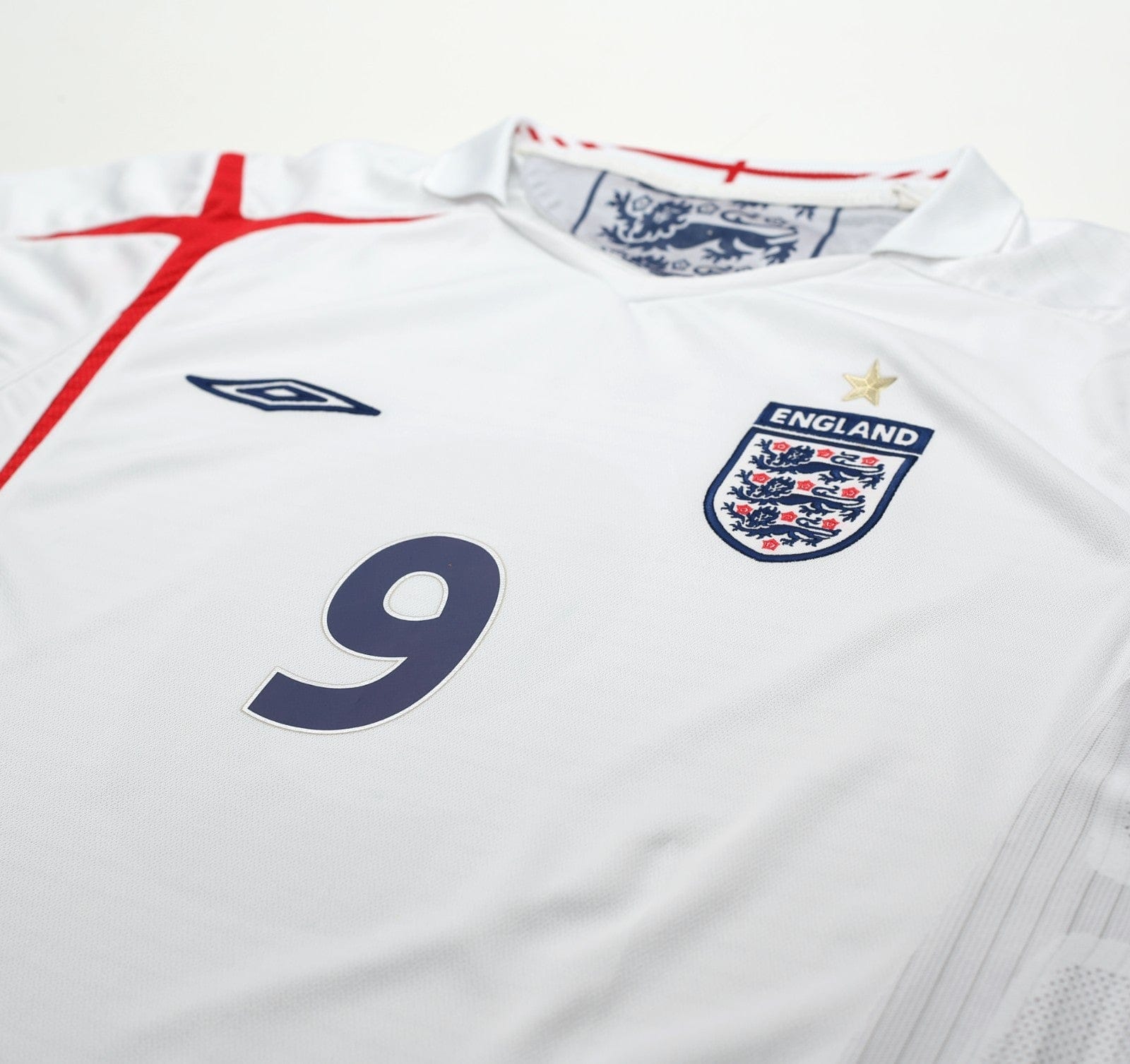 2005/07 ROONEY #9 England Vintage Umbro Home Football Shirt (L) World Cup 2006