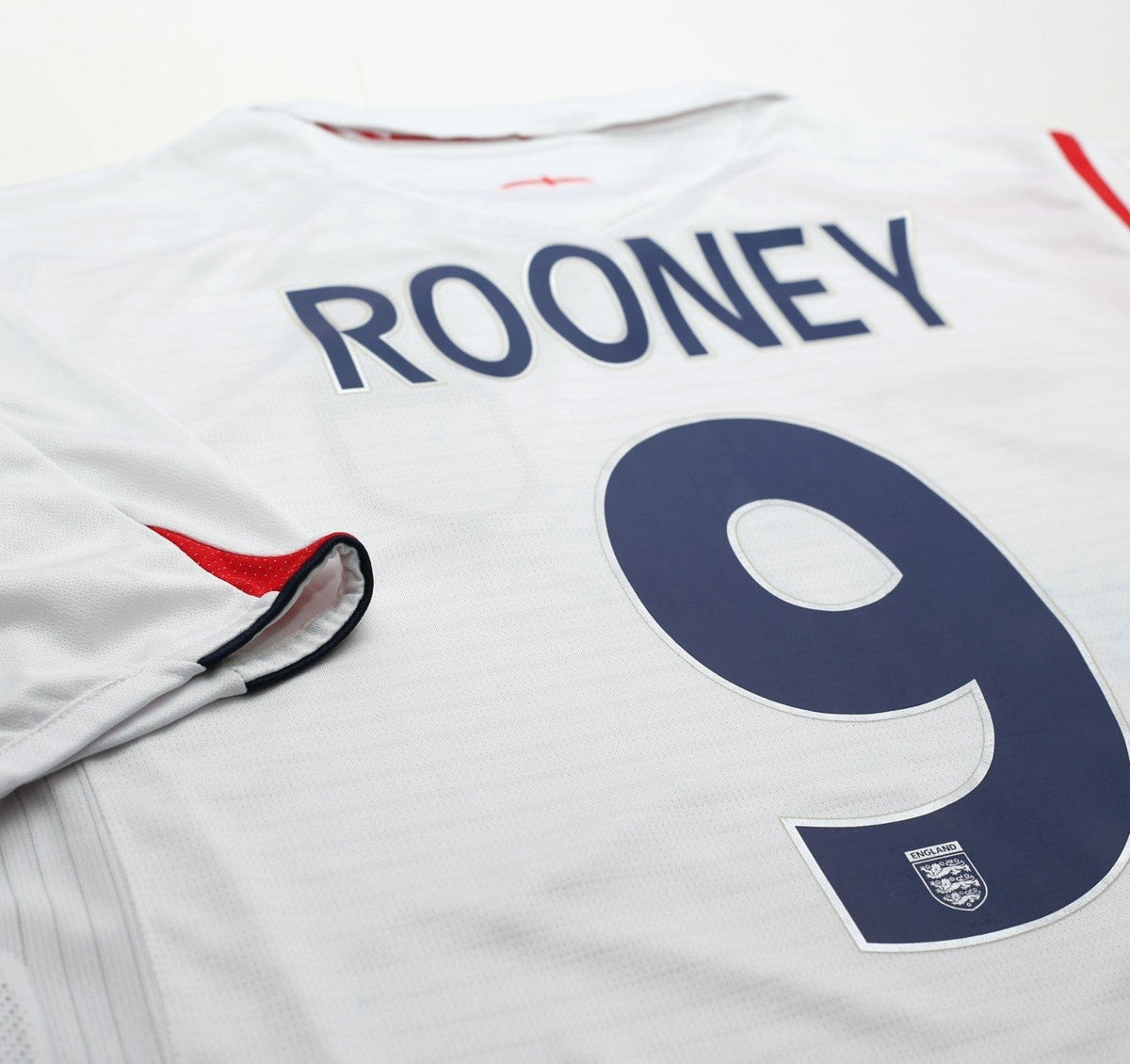 2005/07 ROONEY #9 England Vintage Umbro Home Football Shirt (L) World Cup 2006