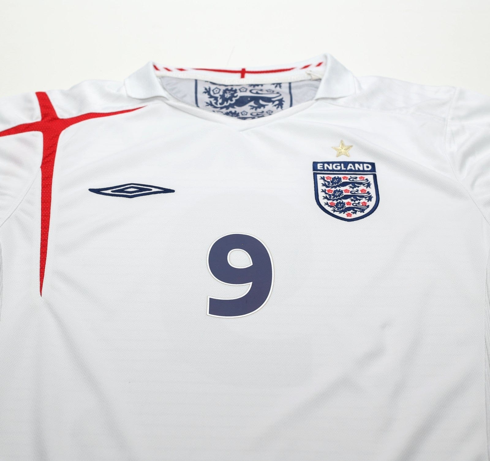 2005/07 ROONEY #9 England Vintage Umbro Home Football Shirt (L) World Cup 2006