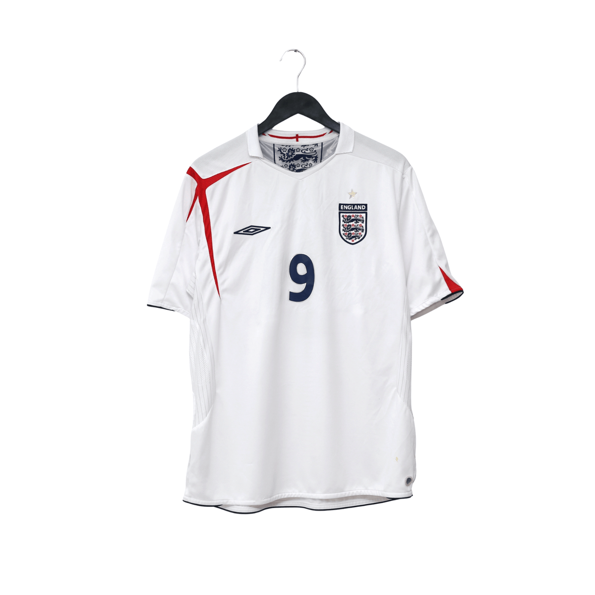 2005/07 Rooney #9 England Vintage Umbro Home Football Shirt (XL) World Cup 2006