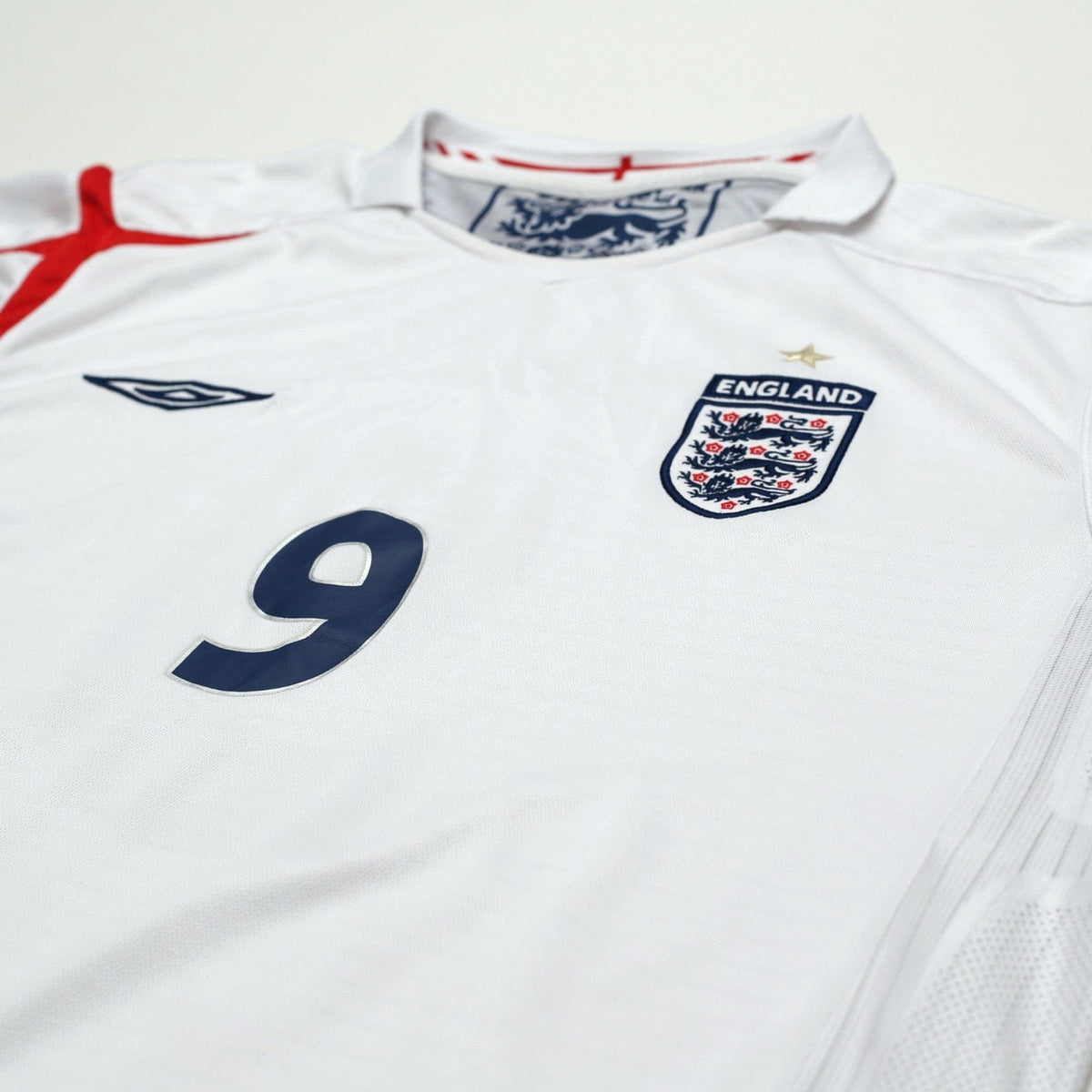 2005/07 Rooney #9 England Vintage Umbro Home Football Shirt (XL) World Cup 2006