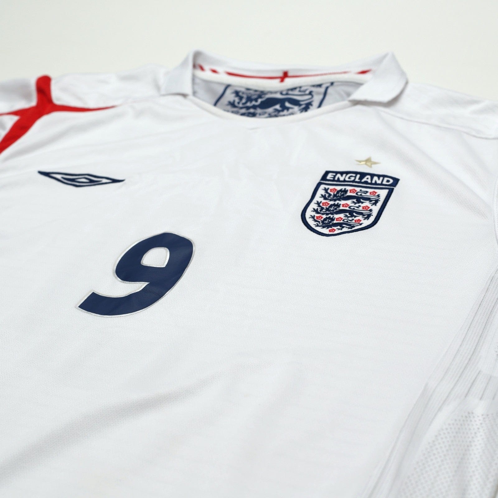 2005/07 Rooney #9 England Vintage Umbro Home Football Shirt (XL) World Cup 2006
