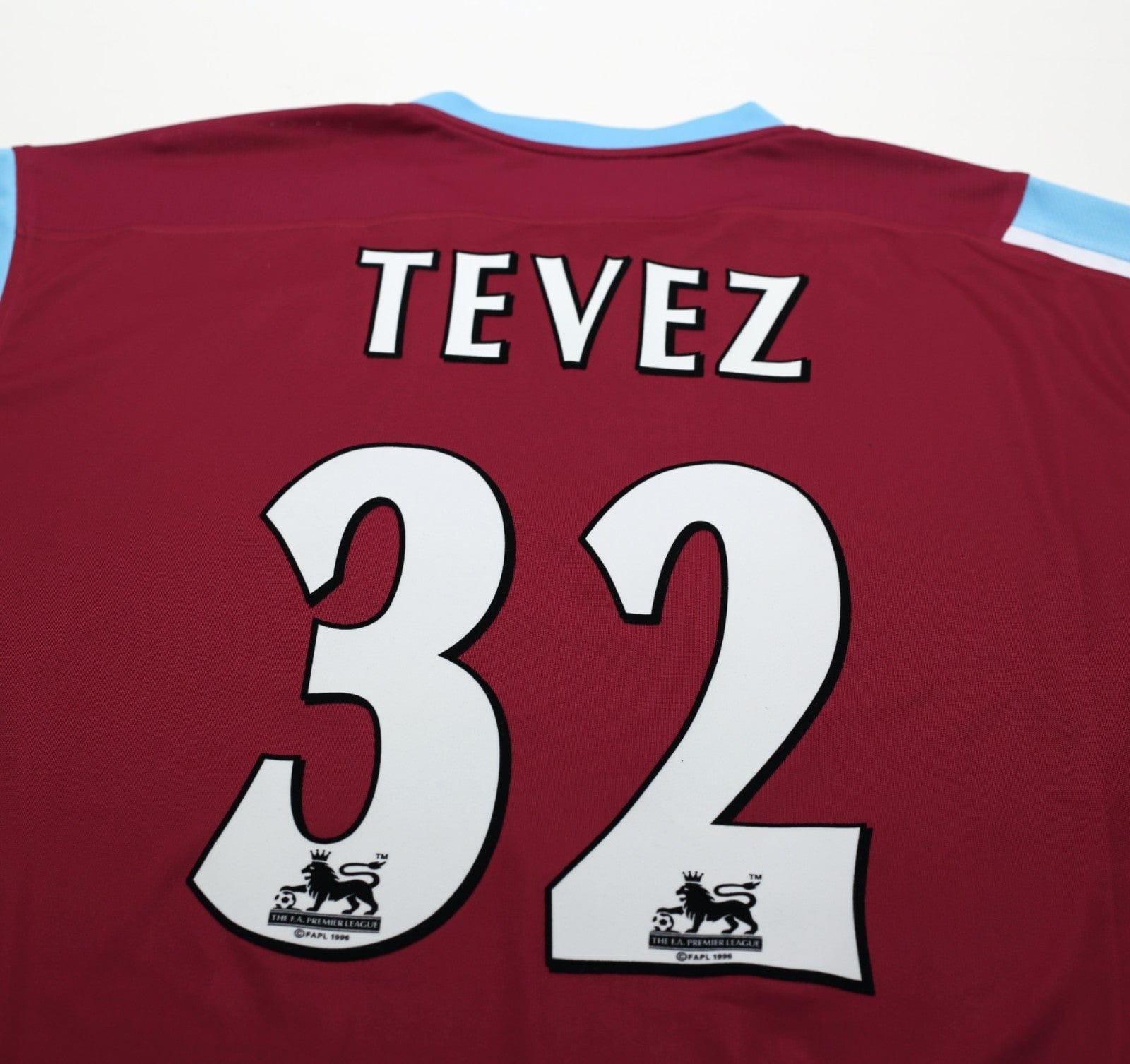 2005/07 TEVEZ #32 West Ham Vintage Reebok Football Shirt (L)