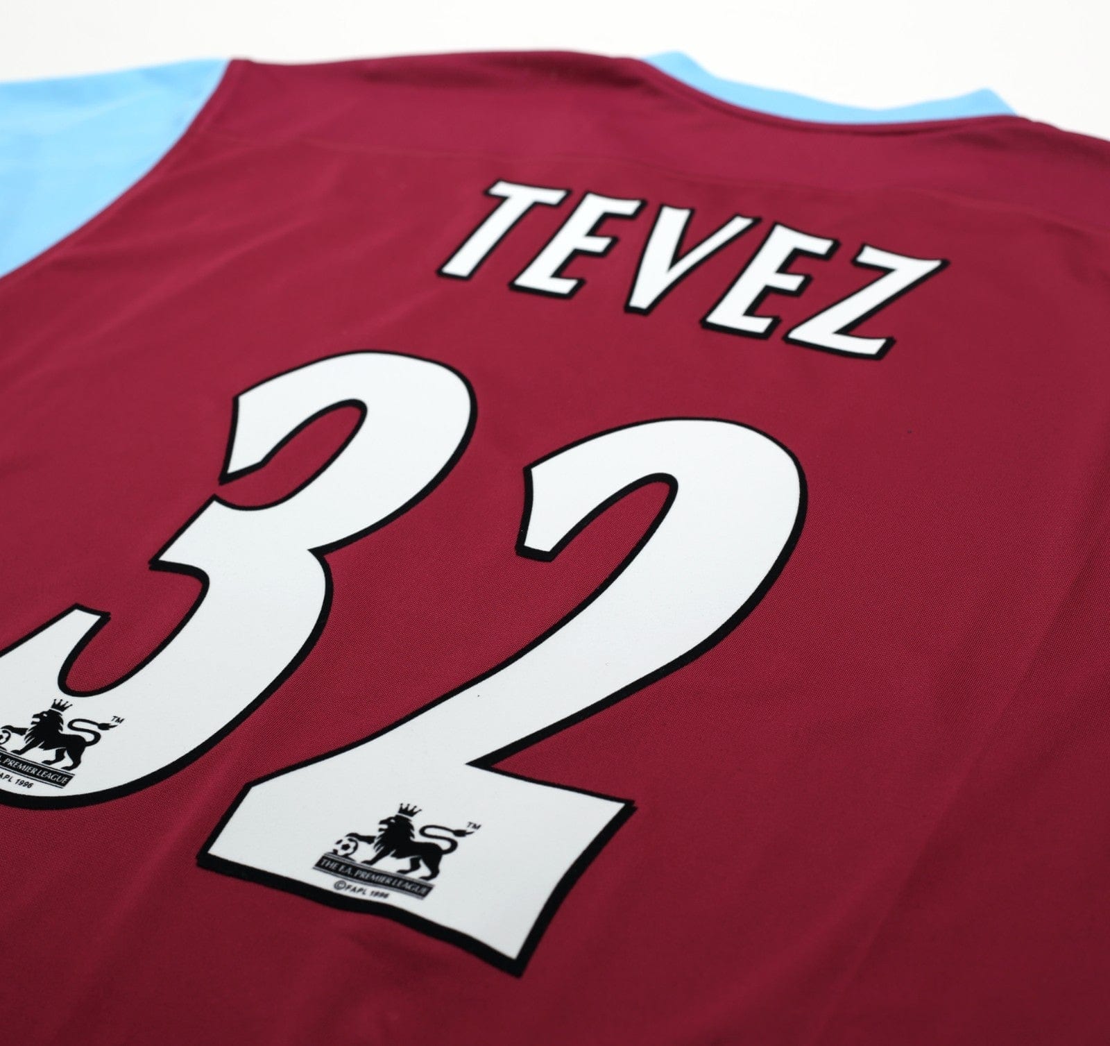 2005/07 TEVEZ #32 West Ham Vintage Reebok Football Shirt (L)