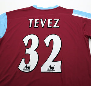 2005/07 TEVEZ #32 West Ham Vintage Reebok Football Shirt (M)