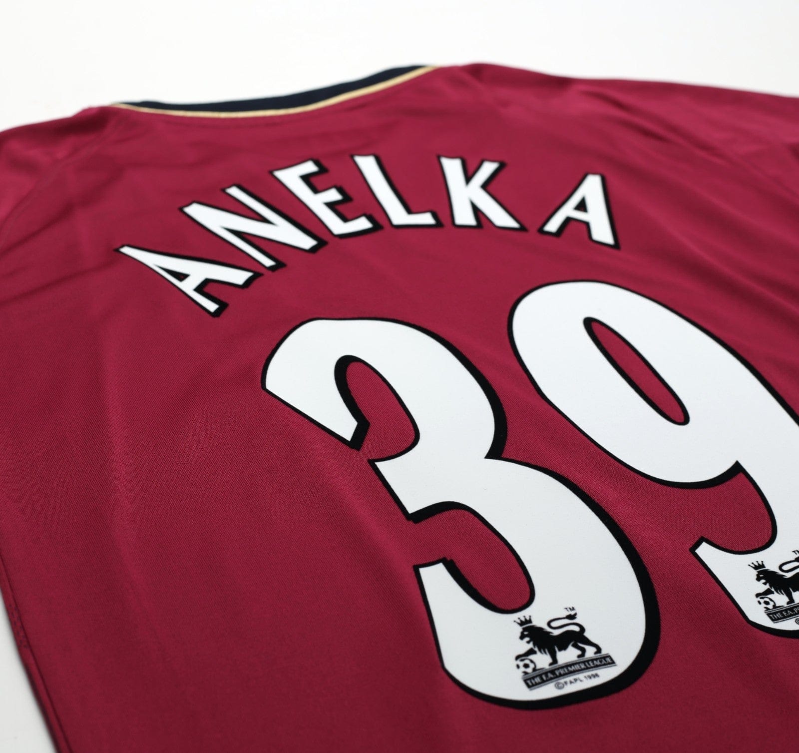 2006/07 ANELKA #39 Bolton Wanderers Vintage Reebok Away Football Shirt (M)