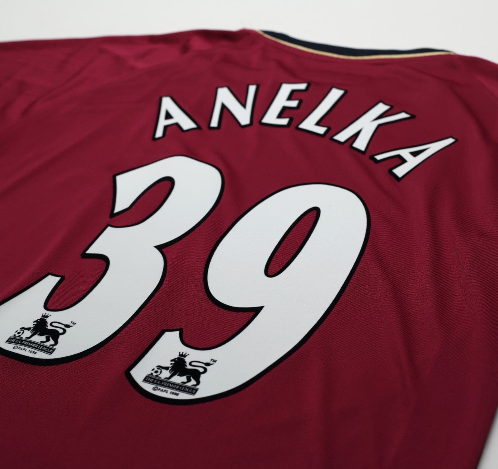 2006/07 ANELKA #39 Bolton Wanderers Vintage Reebok Away Football Shirt (M)