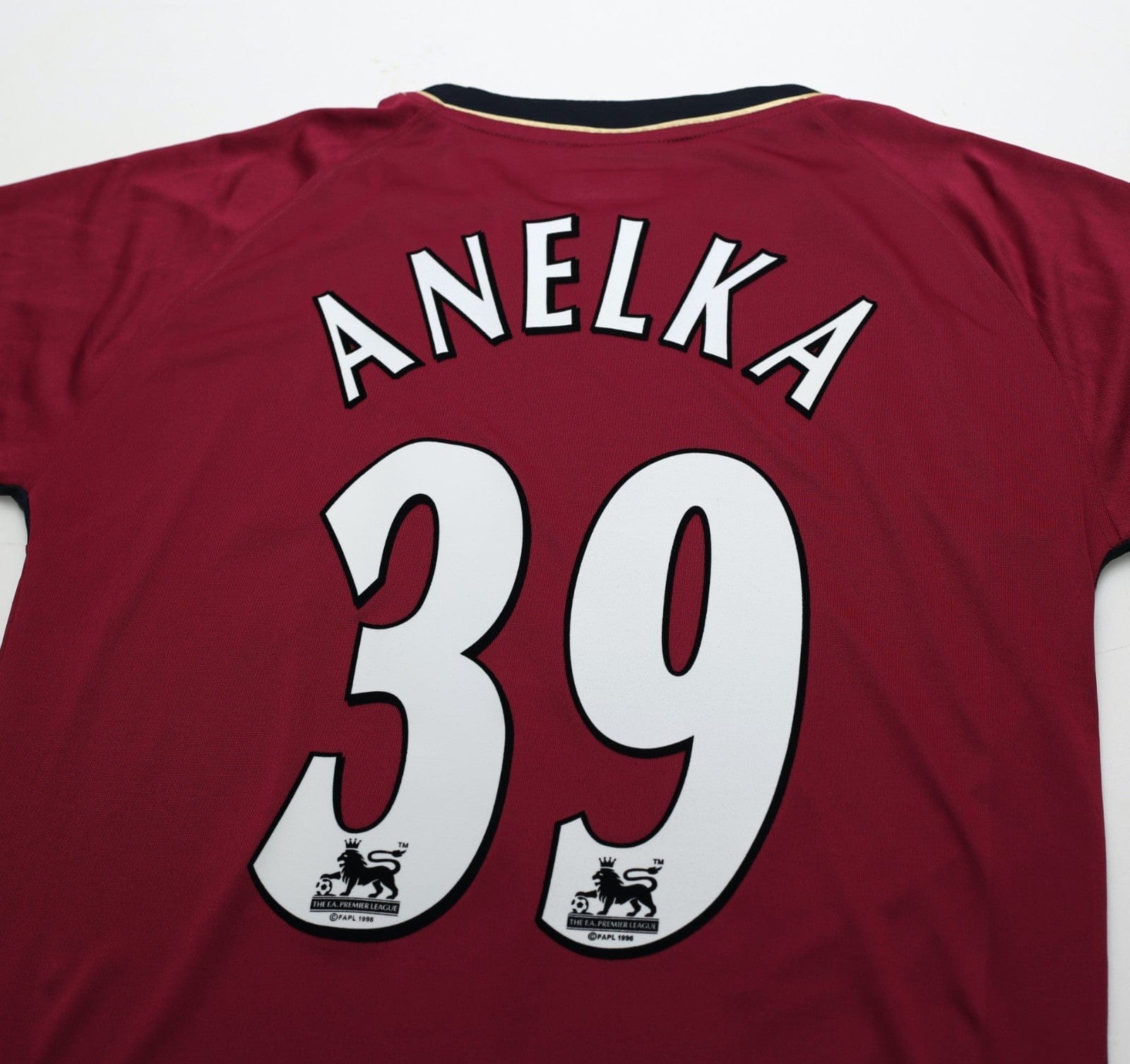 2006/07 ANELKA #39 Bolton Wanderers Vintage Reebok Away Football Shirt (M)