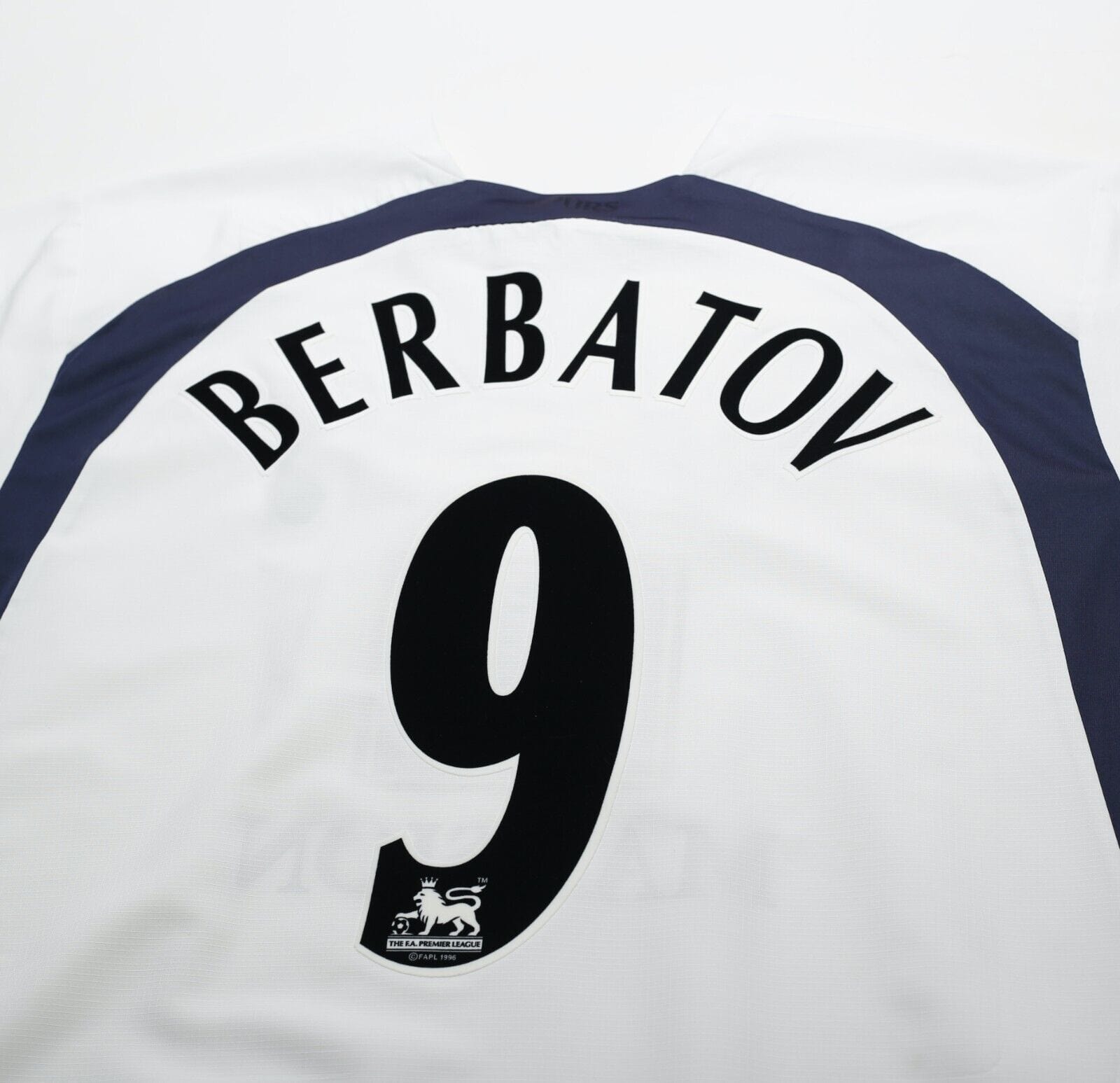 2006/07 BERBATOV #9 Tottenham Hotspur Vintage PUMA Home Football Shirt (XL)