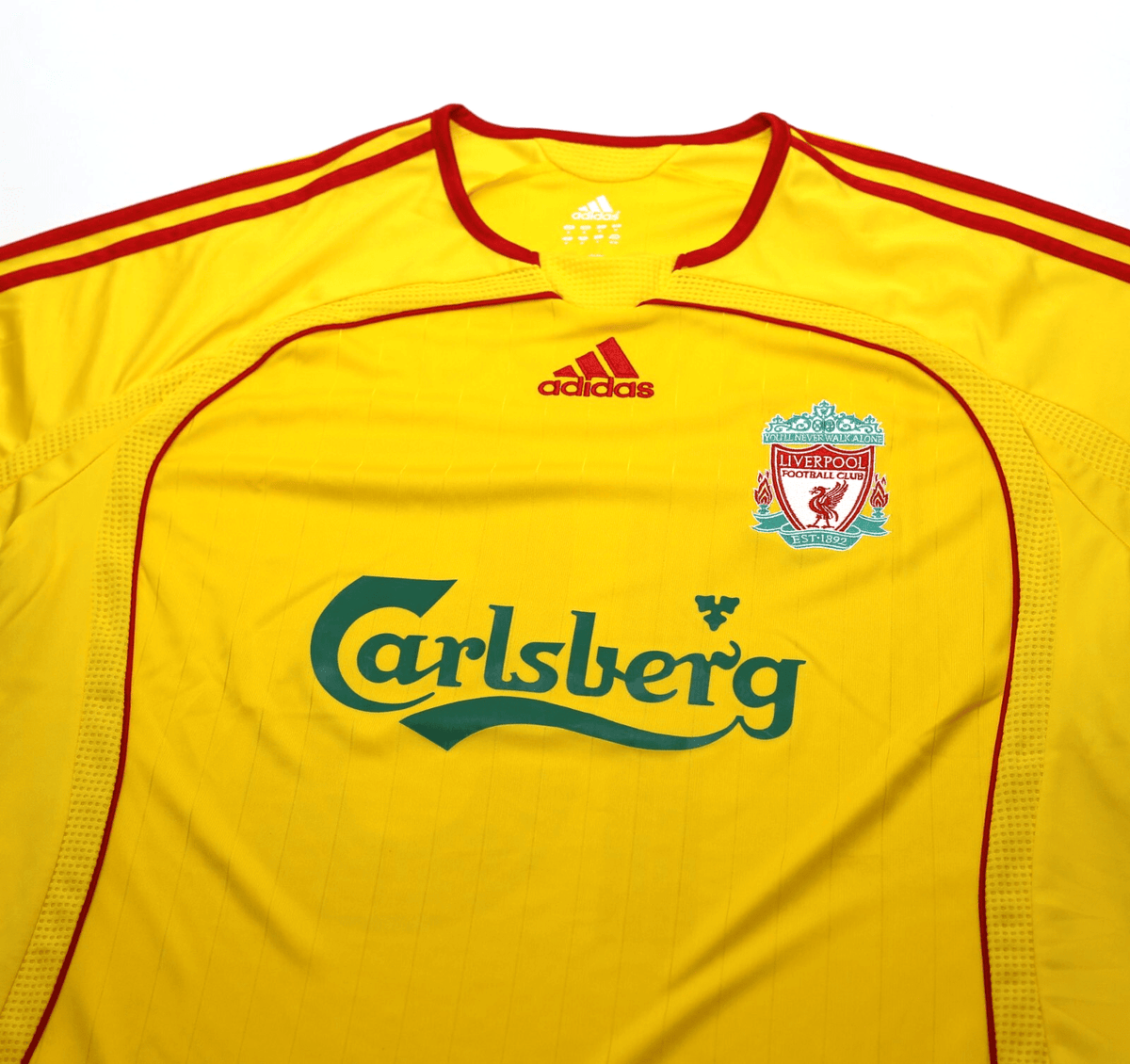 2006/07 CROUCH #15 Liverpool Vintage adidas European Away Football Shirt (M)