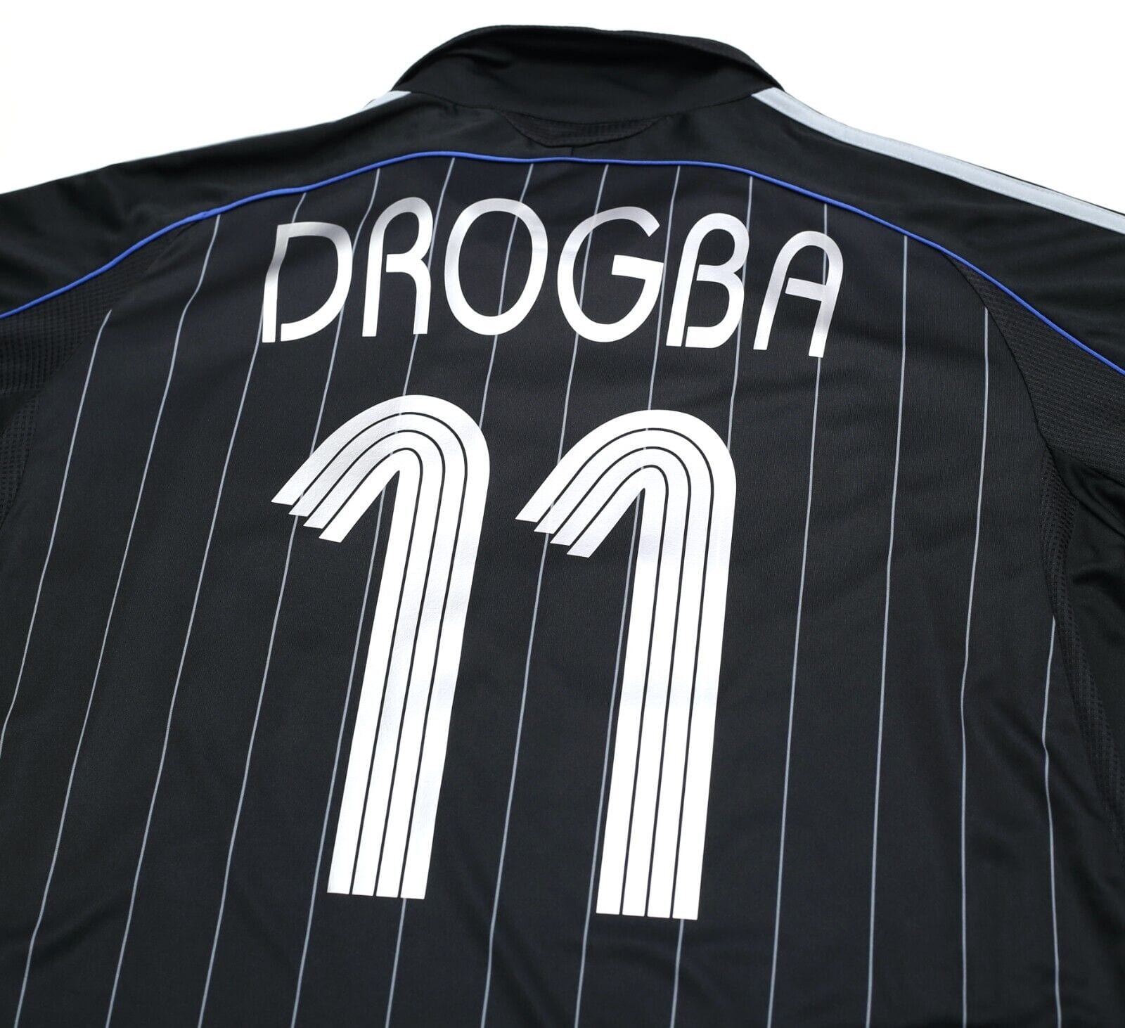 2006/07 DROGBA #11 Chelsea Vintage adidas UCL Away Football Shirt Jersey (M)