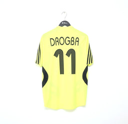 2006/07 DROGBA #11 Chelsea Vintage adidas UCL Away Football Shirt Jersey (M)
