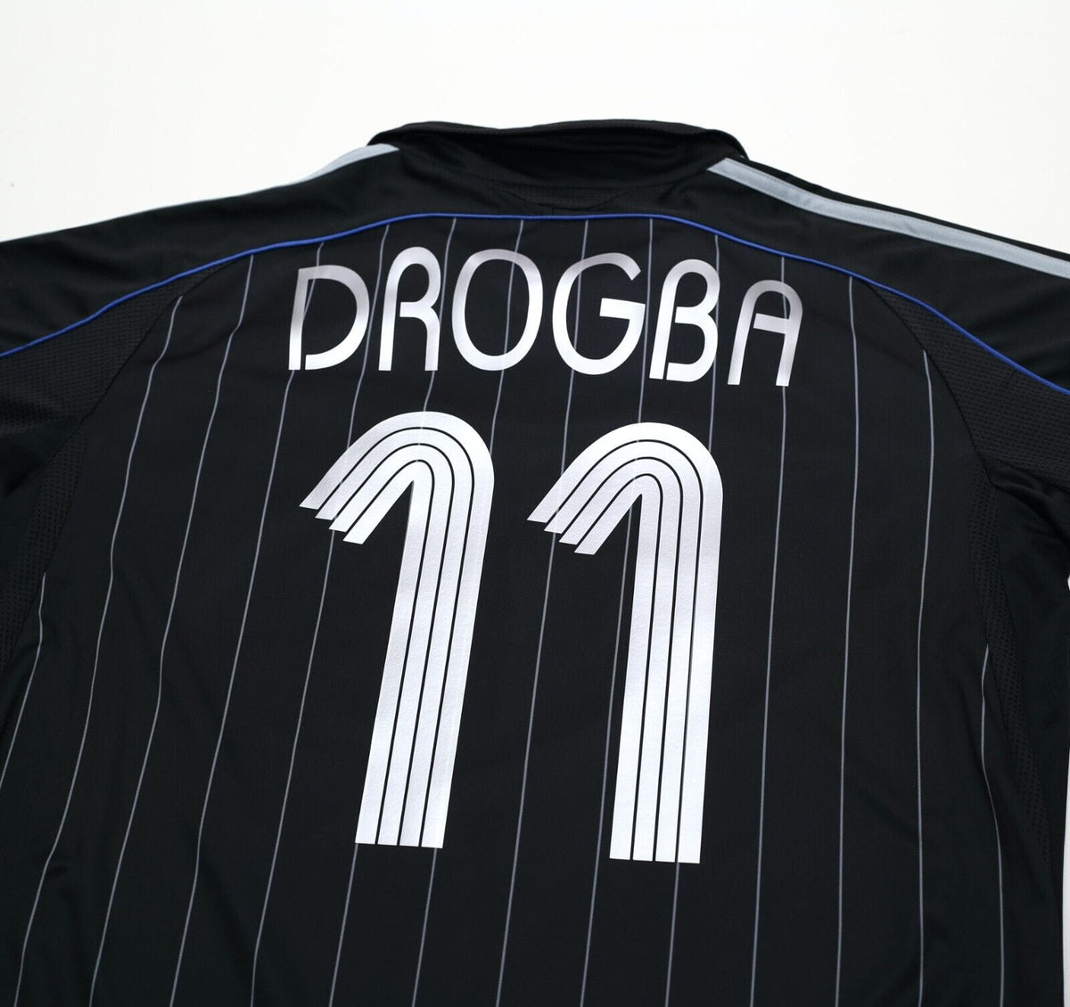 2006/07 DROGBA #11 Chelsea Vintage adidas UCL Away Football Shirt Jersey (M)