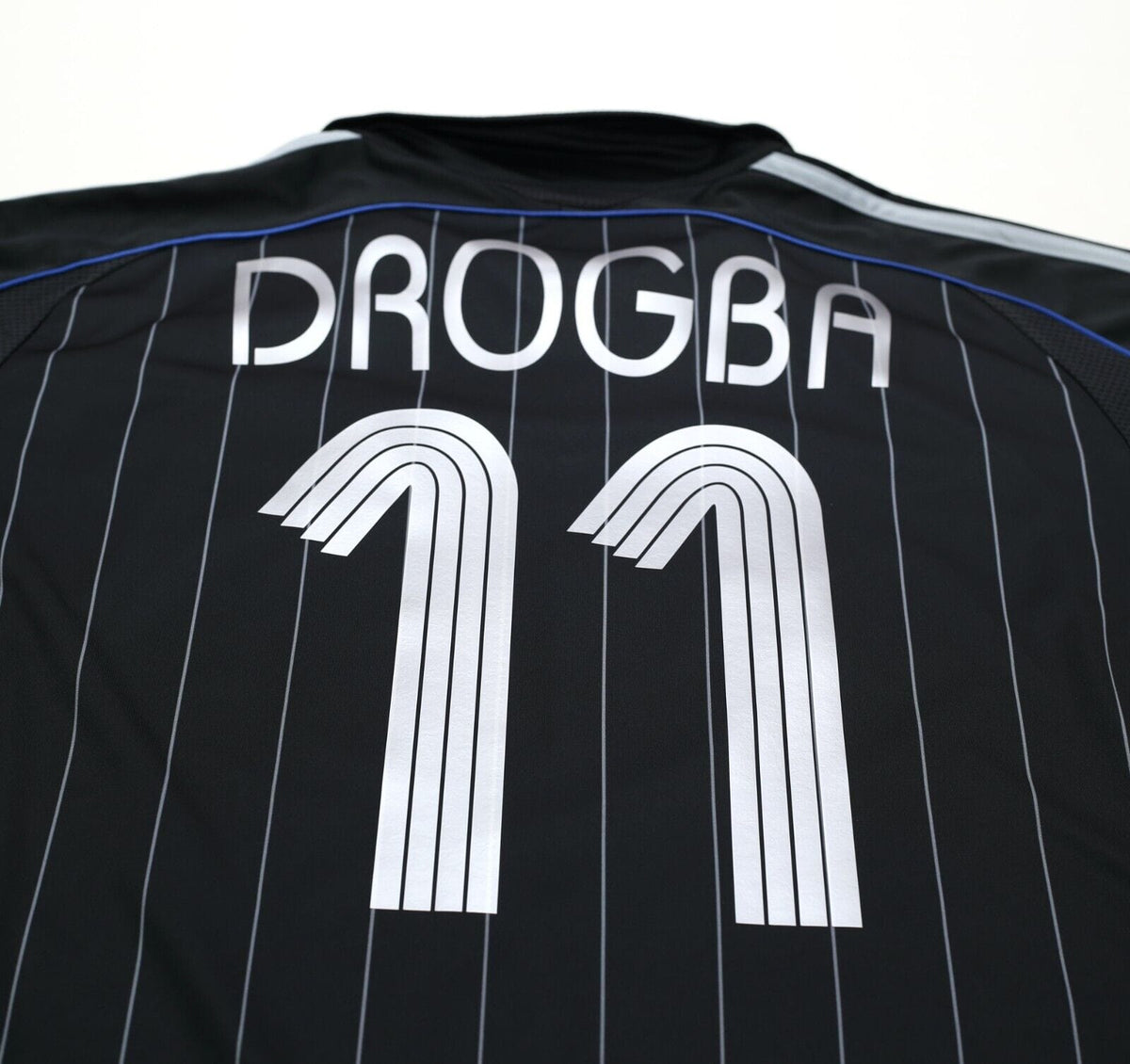 2006/07 DROGBA #11 Chelsea Vintage adidas UCL Away Football Shirt Jersey (M)