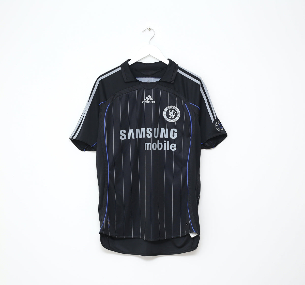 2006/07 DROGBA #11 Chelsea Vintage adidas UCL Away Football Shirt Jersey (M)