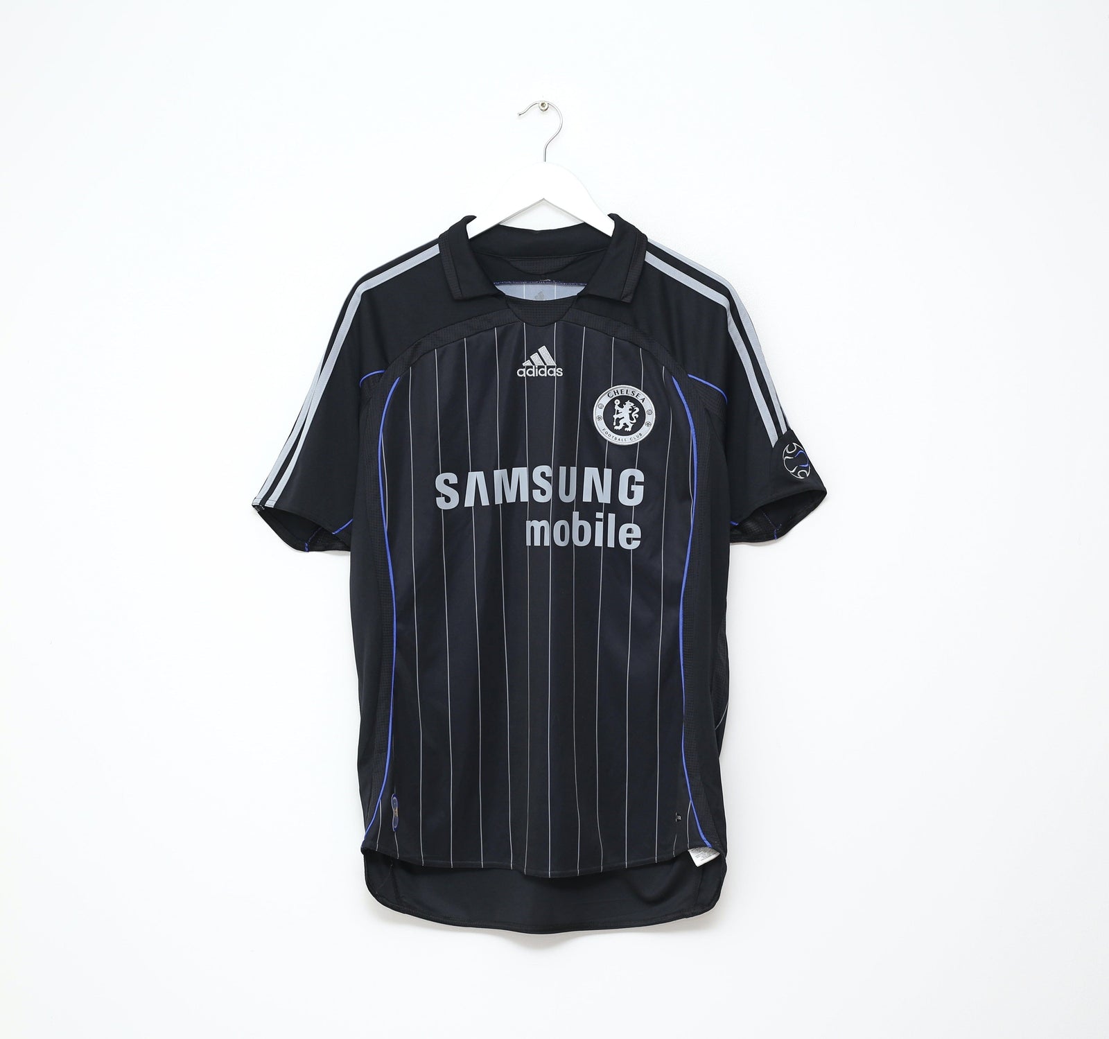 2006/07 DROGBA #11 Chelsea Vintage adidas UCL Away Football Shirt Jersey (M)