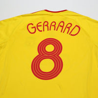 2006/07 Gerrard #8 Liverpool Vintage adidas Away Football Shirt (L)