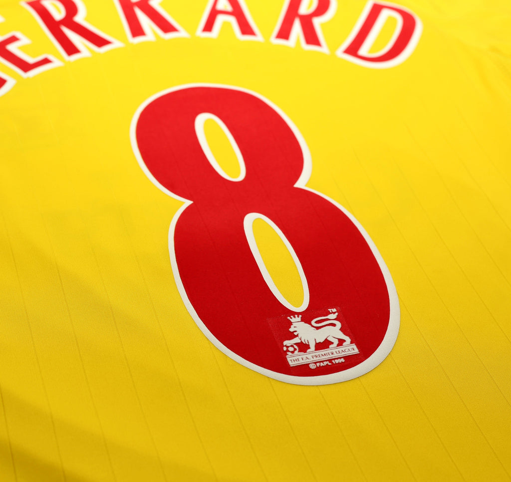 2006/07 GERRARD #8 Liverpool Vintage adidas Away Football Shirt (S)