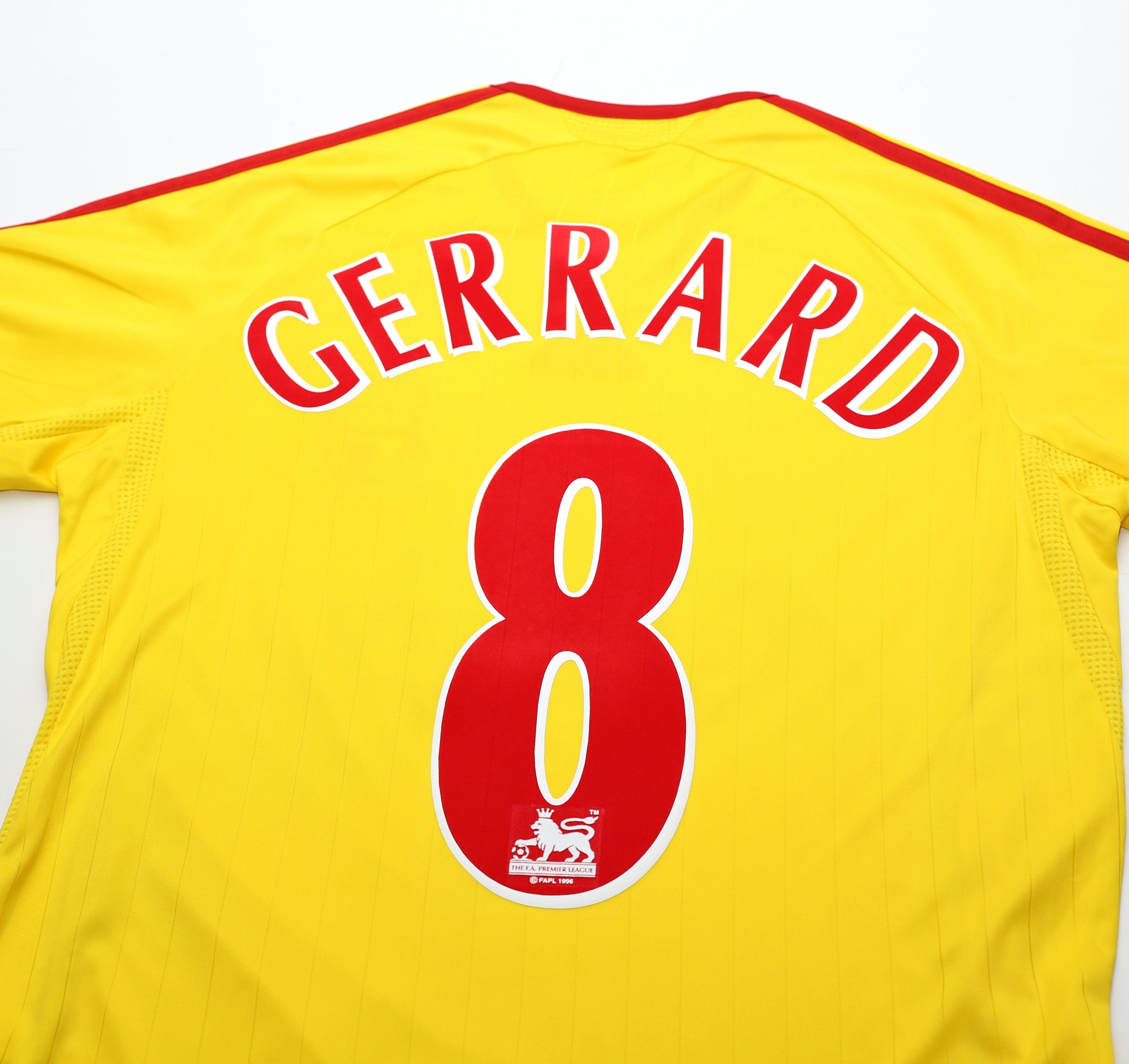 2006/07 GERRARD #8 Liverpool Vintage adidas Away Football Shirt (S)