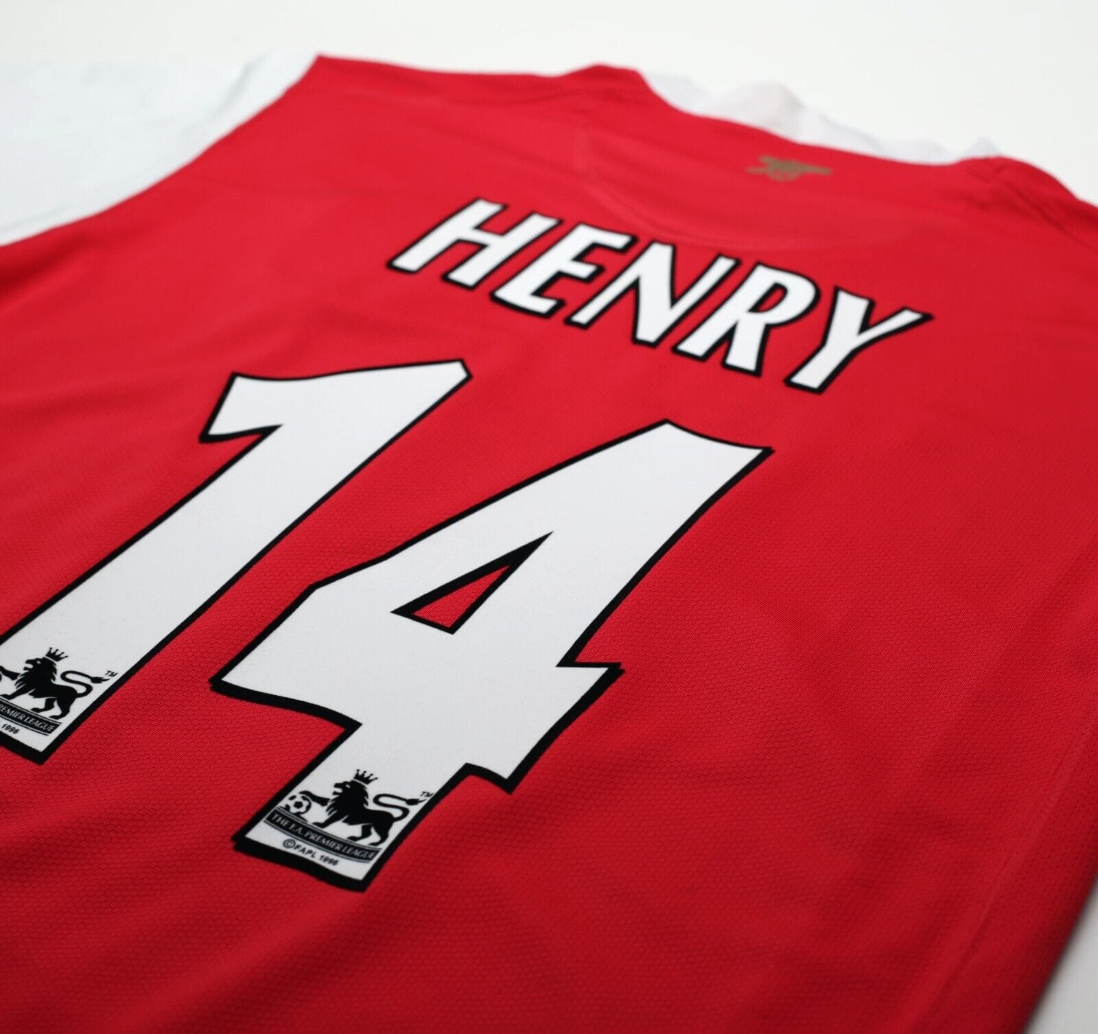 2006/07 HENRY #14 Arsenal Vintage Nike Home Football Shirt (M)