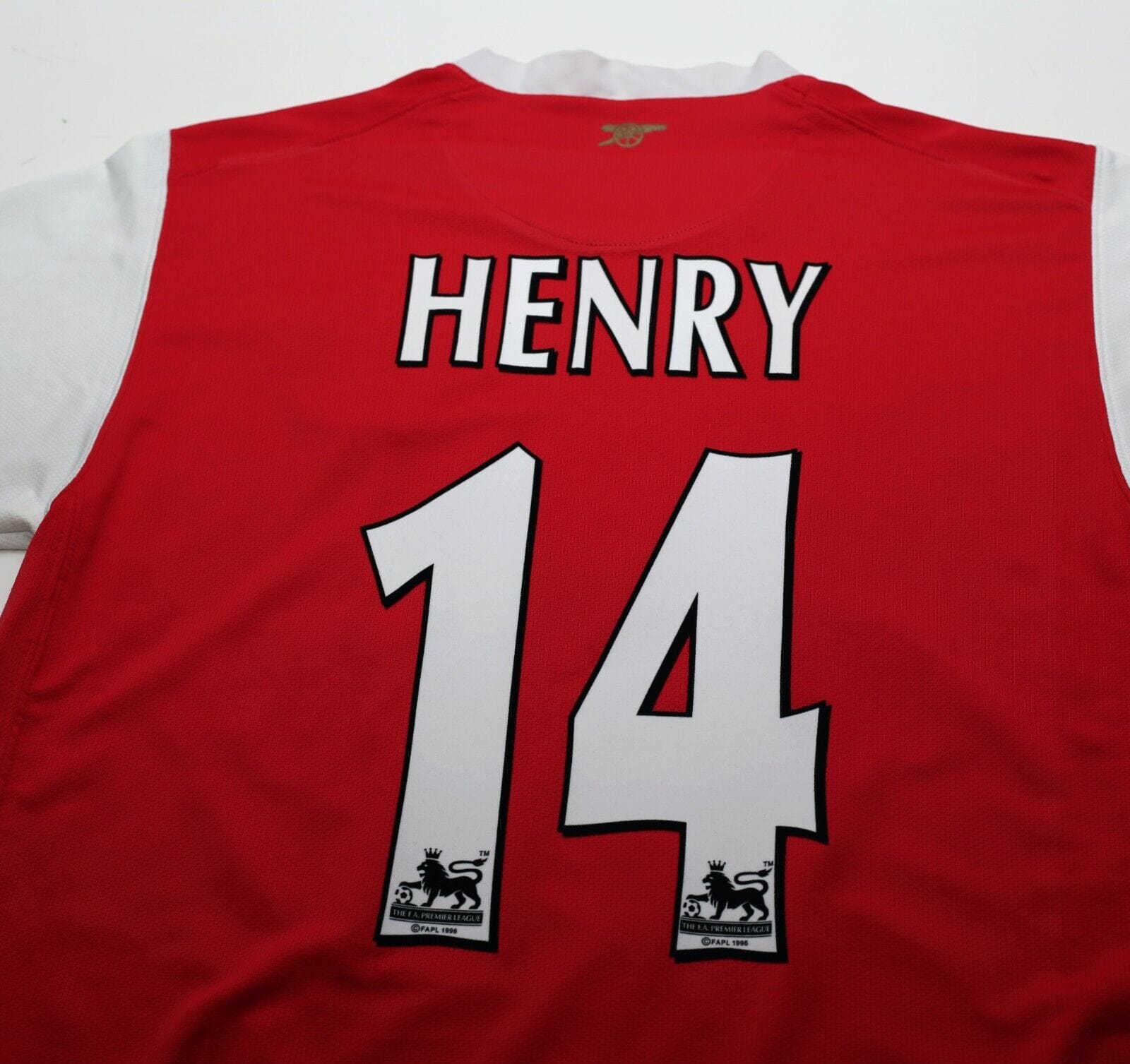 2006/07 HENRY #14 Arsenal Vintage Nike Home Football Shirt (M)