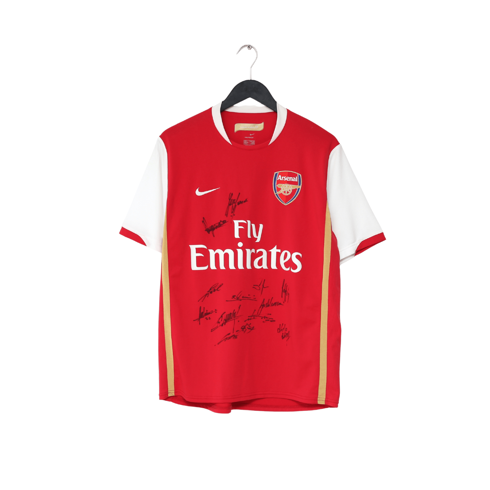 2006/07 HENRY #14 Arsenal Vintage Nike Home Football Shirt (M) SIGNED