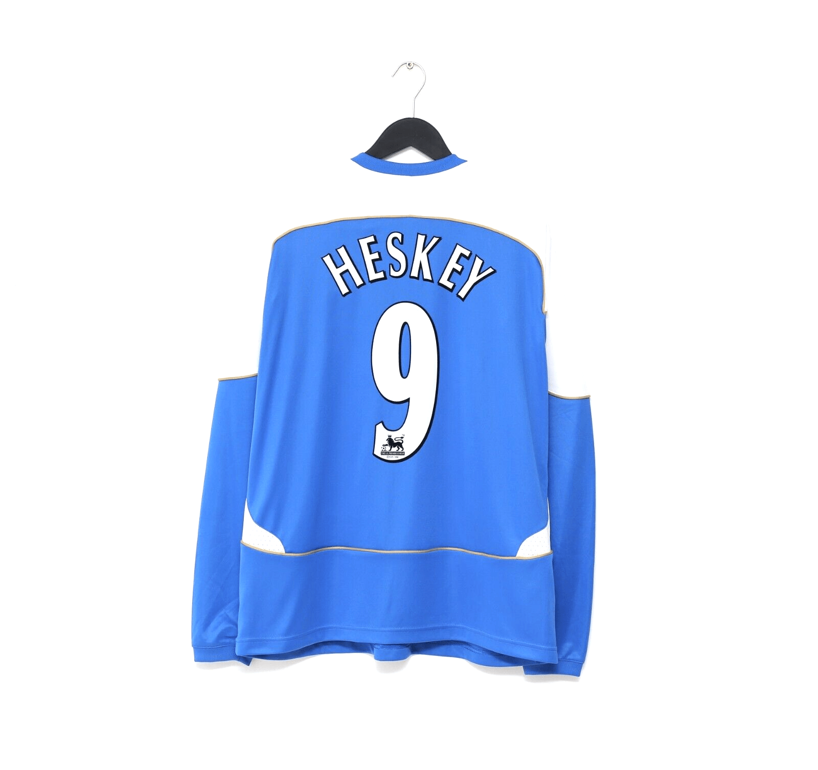 2006/07 HESKEY #9 Wigan Athletic Vintage JJB Home Long Sleeve Football Shirt XL