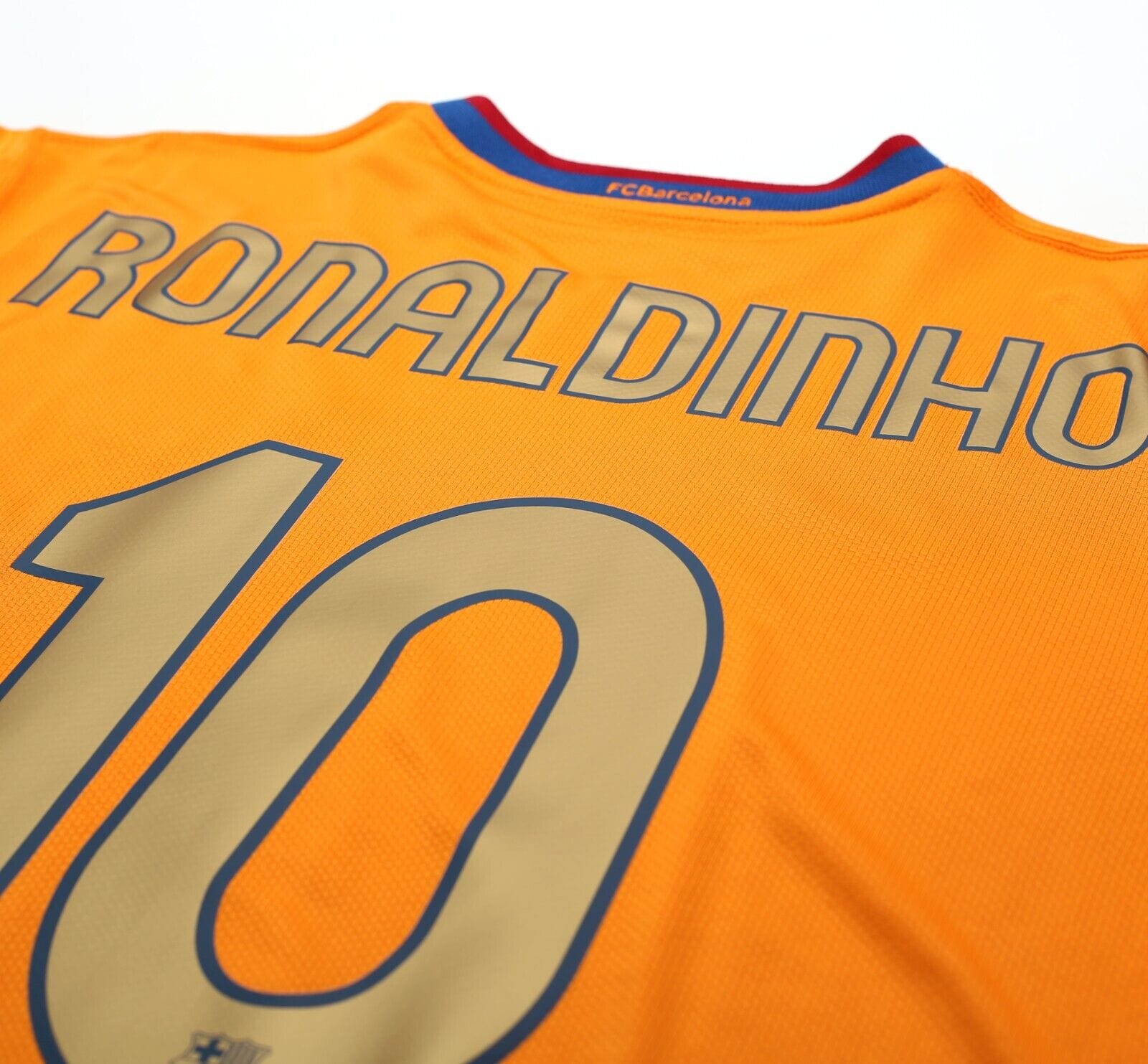 2006/07 RONALDINHO #10 Barcelona Vintage Nike Away Football Shirt Jersey (L)