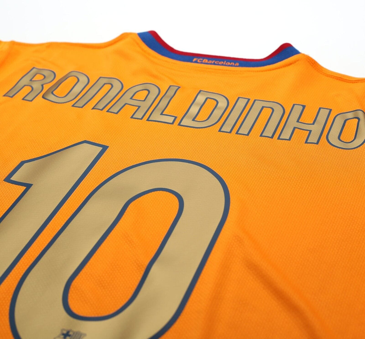 2006/07 RONALDINHO #10 Barcelona Vintage Nike Away Football Shirt Jersey (L)