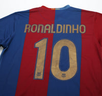 2006/07 RONALDINHO #10 Barcelona Vintage Nike Home Football Shirt (M)