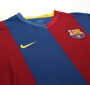 2006/07 RONALDINHO #10 Barcelona Vintage Nike Home Football Shirt (M)
