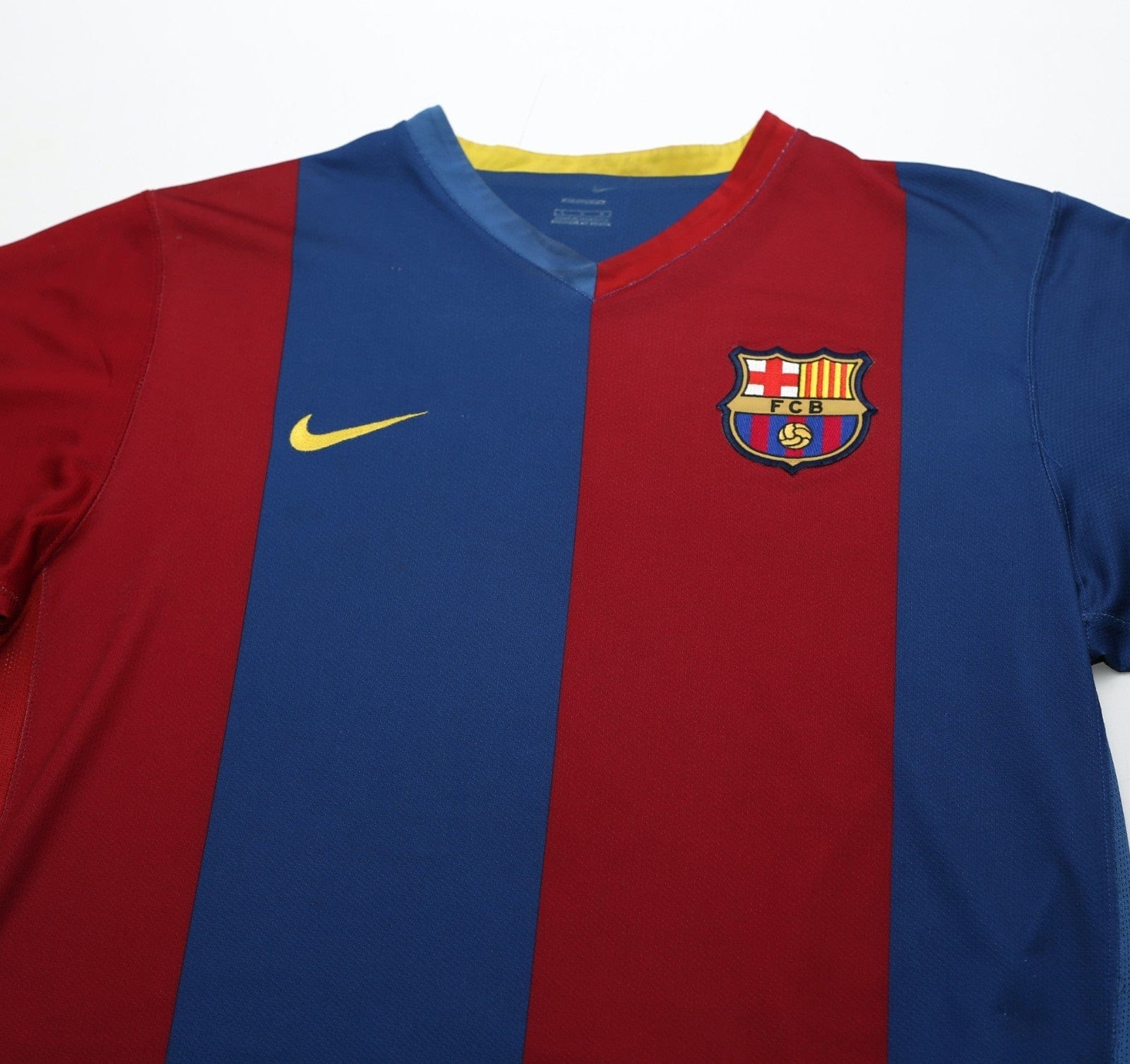 2006/07 RONALDINHO #10 Barcelona Vintage Nike Home Football Shirt (M)