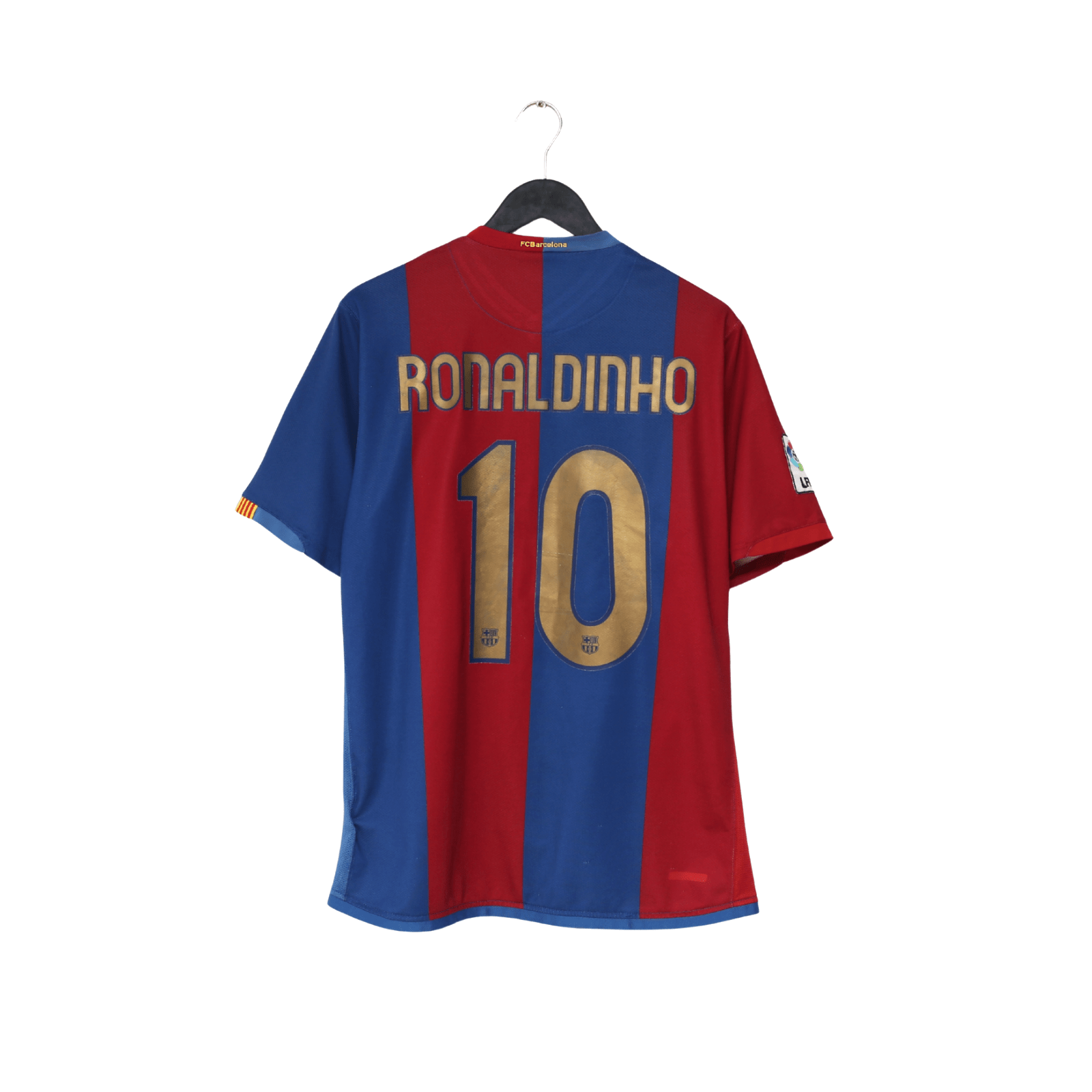 2006/07 RONALDINHO #10 Barcelona Vintage Nike Home Football Shirt (M)