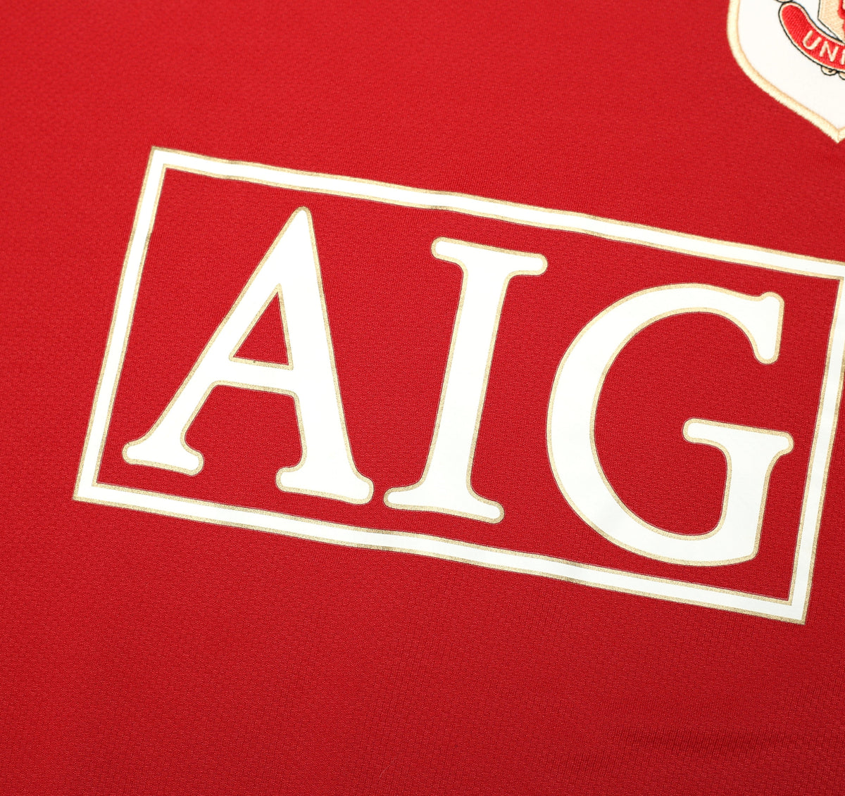 2006/07 RONALDO #7 Manchester United Vintage Nike Home Football Shirt (L)