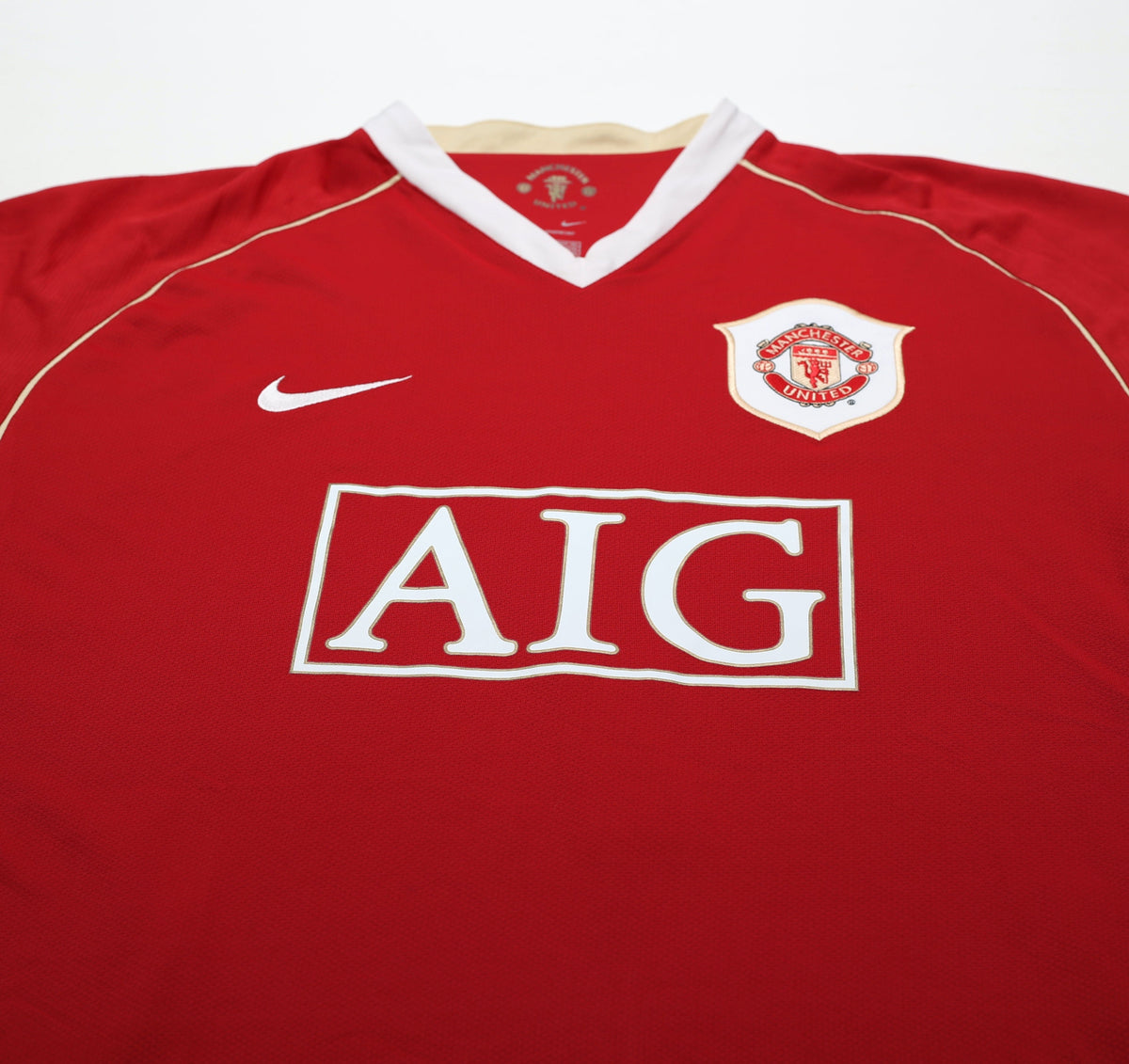 2006/07 RONALDO #7 Manchester United Vintage Nike Home Football Shirt (L)
