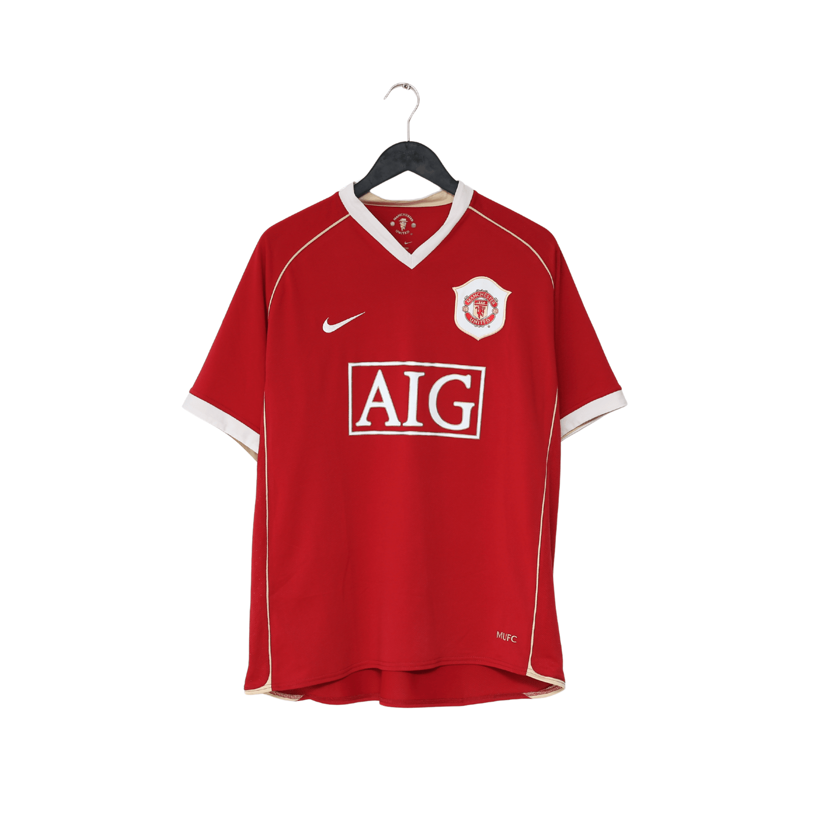 2006/07 RONALDO #7 Manchester United Vintage Nike Home Football Shirt (L)