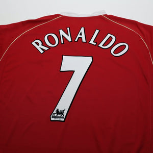 2006/07 Ronaldo #7 Manchester United Vintage Nike Home Football Shirt (L)