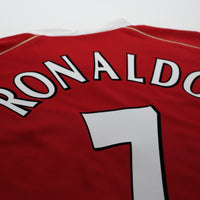 2006/07 Ronaldo #7 Manchester United Vintage Nike Home Football Shirt (L)