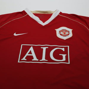 2006/07 Ronaldo #7 Manchester United Vintage Nike Home Football Shirt (L)