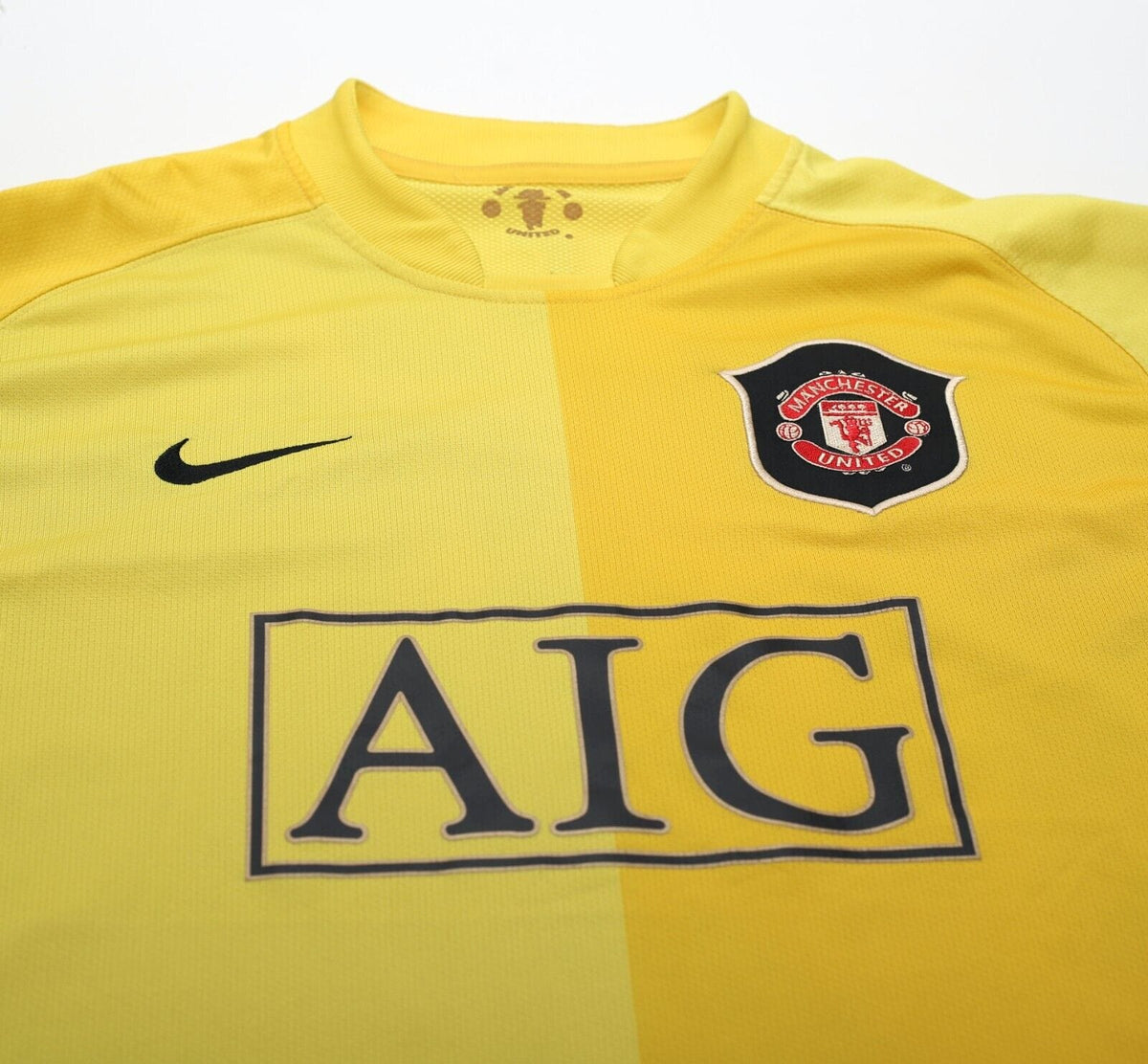 2006/07 VAN DER SAR #1 Manchester United Vintage Nike GK Football Shirt (M)