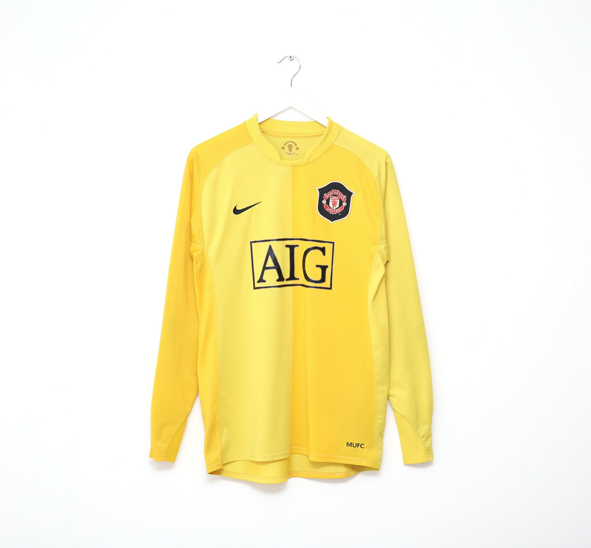 2006/07 VAN DER SAR #1 Manchester United Vintage Nike GK Football Shirt (M)