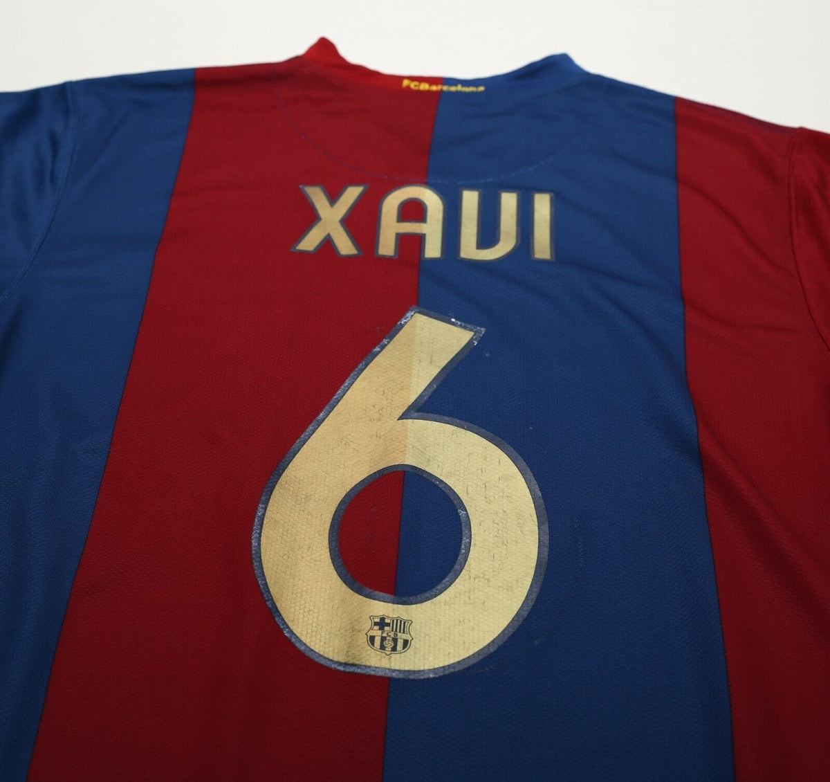 2006/07 XAVI #6 Barcelona Vintage Nike Home Football Shirt (L)