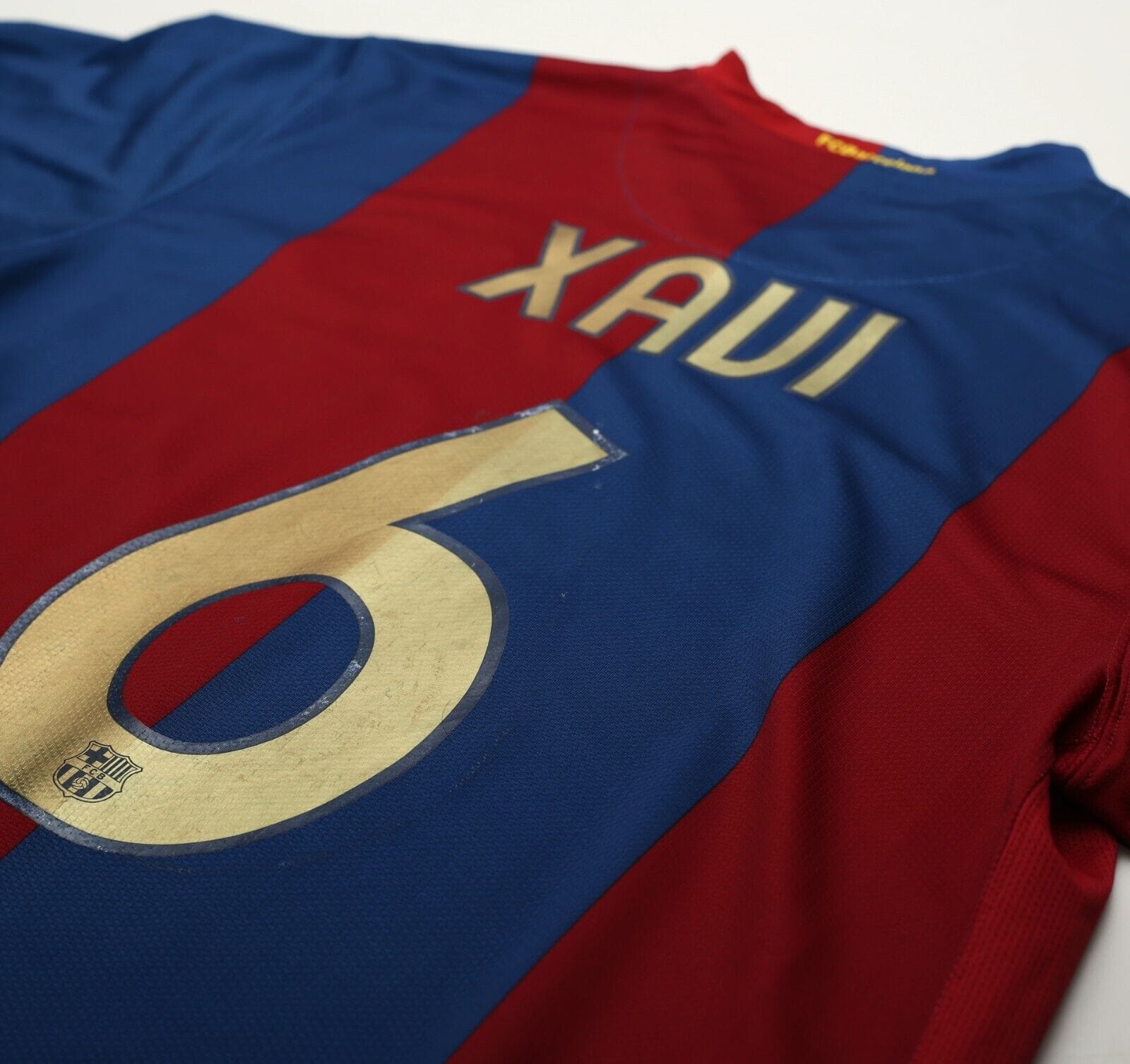 2006/07 XAVI #6 Barcelona Vintage Nike Home Football Shirt (L)