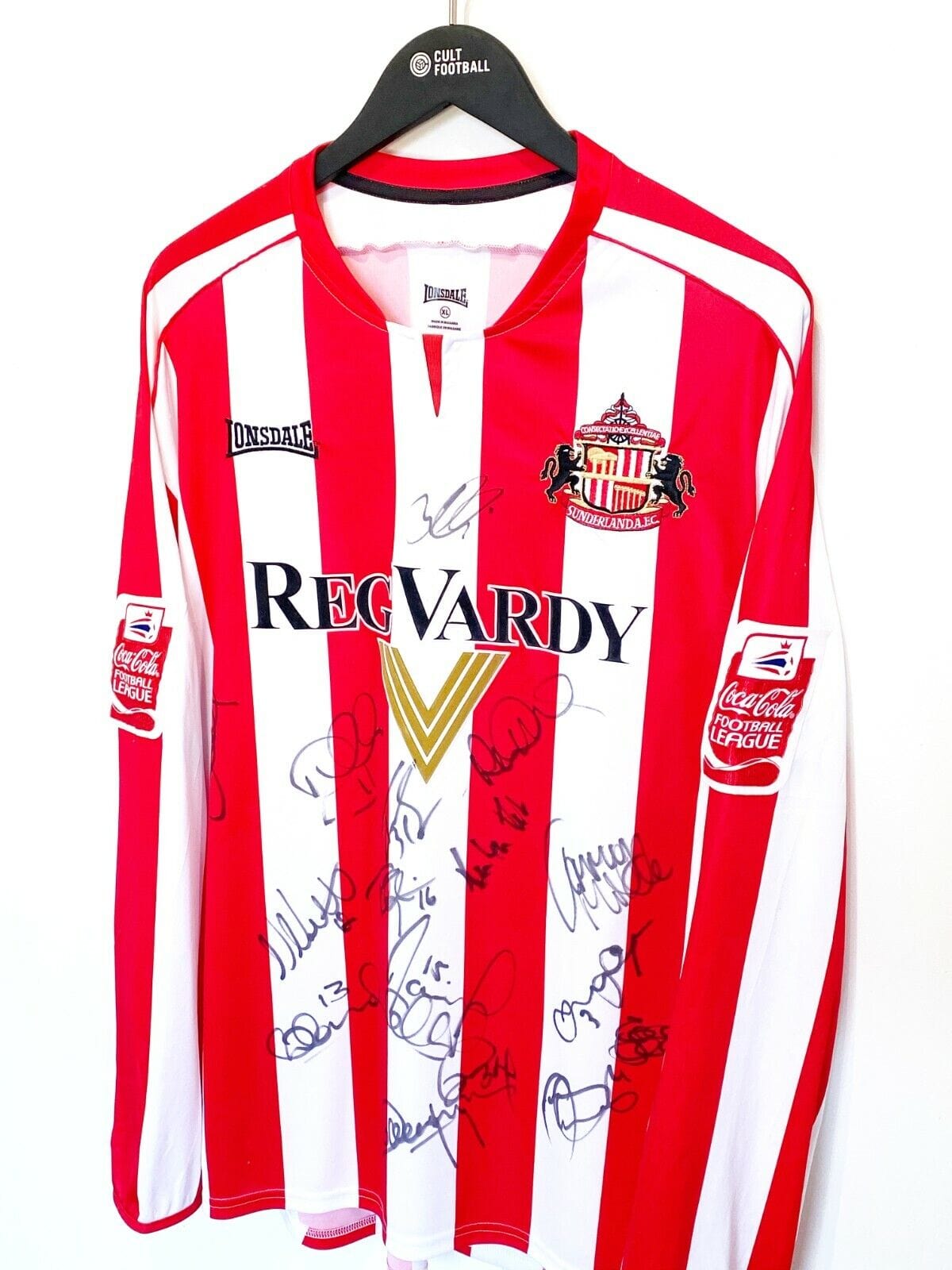 2006/07 YORKE #34 Sunderland Vintage Lonsdale Football Shirt (XL) Signed Issued